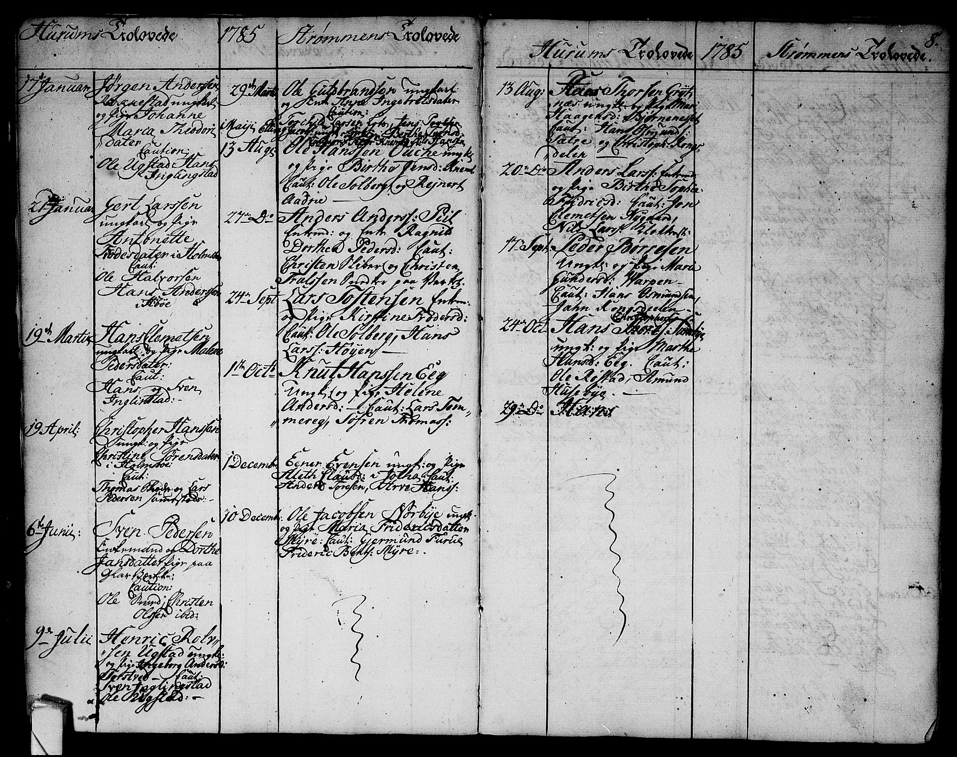 Hurum kirkebøker, SAKO/A-229/F/Fa/L0007: Parish register (official) no. 7, 1771-1810, p. 8