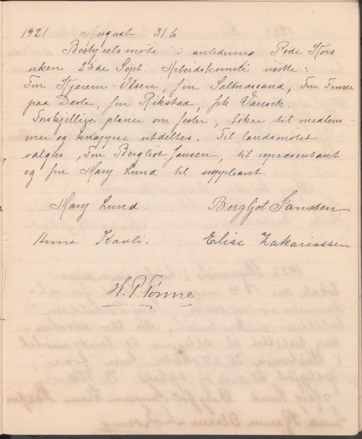 Trondheim Røde Kors, TRKO/PA-1204/A/Ab/L0001: Forhandlingsprotokoll for styret Strinda Røde Kors, 1914-1925, p. 25