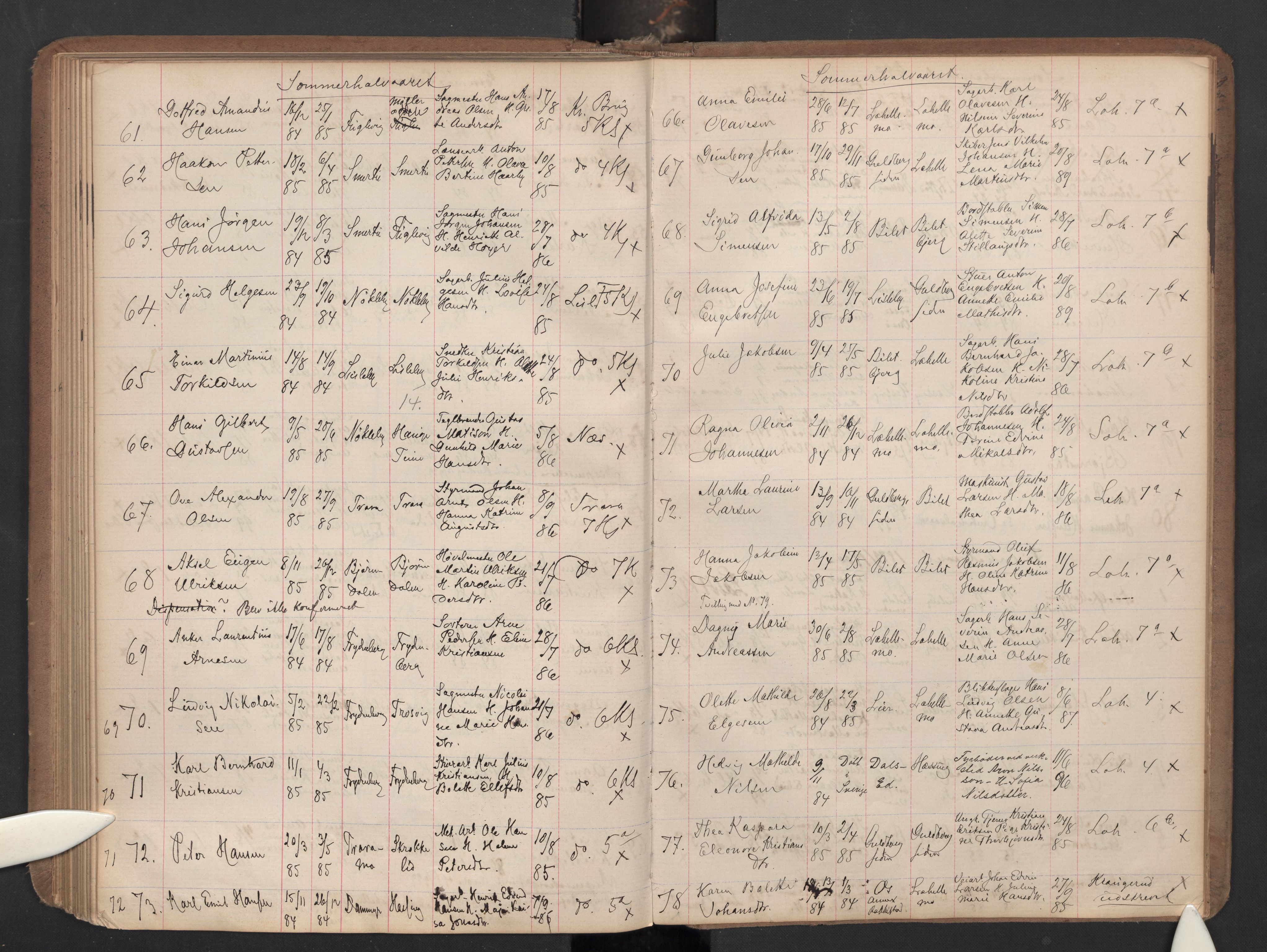 Glemmen prestekontor Kirkebøker, AV/SAO-A-10908/G/Ga/L0005a: Parish register (copy) no. 5A, 1885-1901