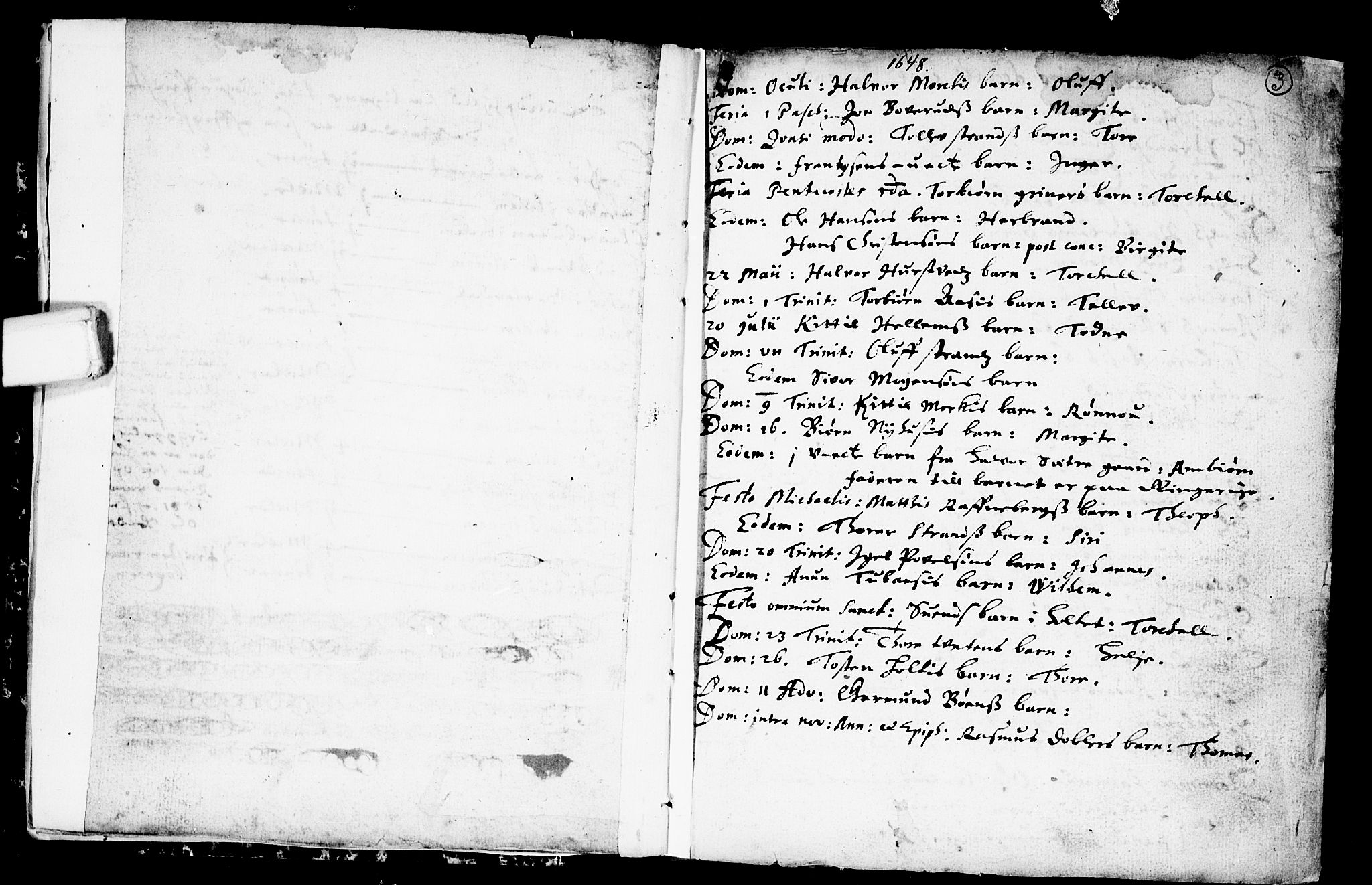 Heddal kirkebøker, SAKO/A-268/F/Fa/L0001: Parish register (official) no. I 1, 1648-1699, p. 3