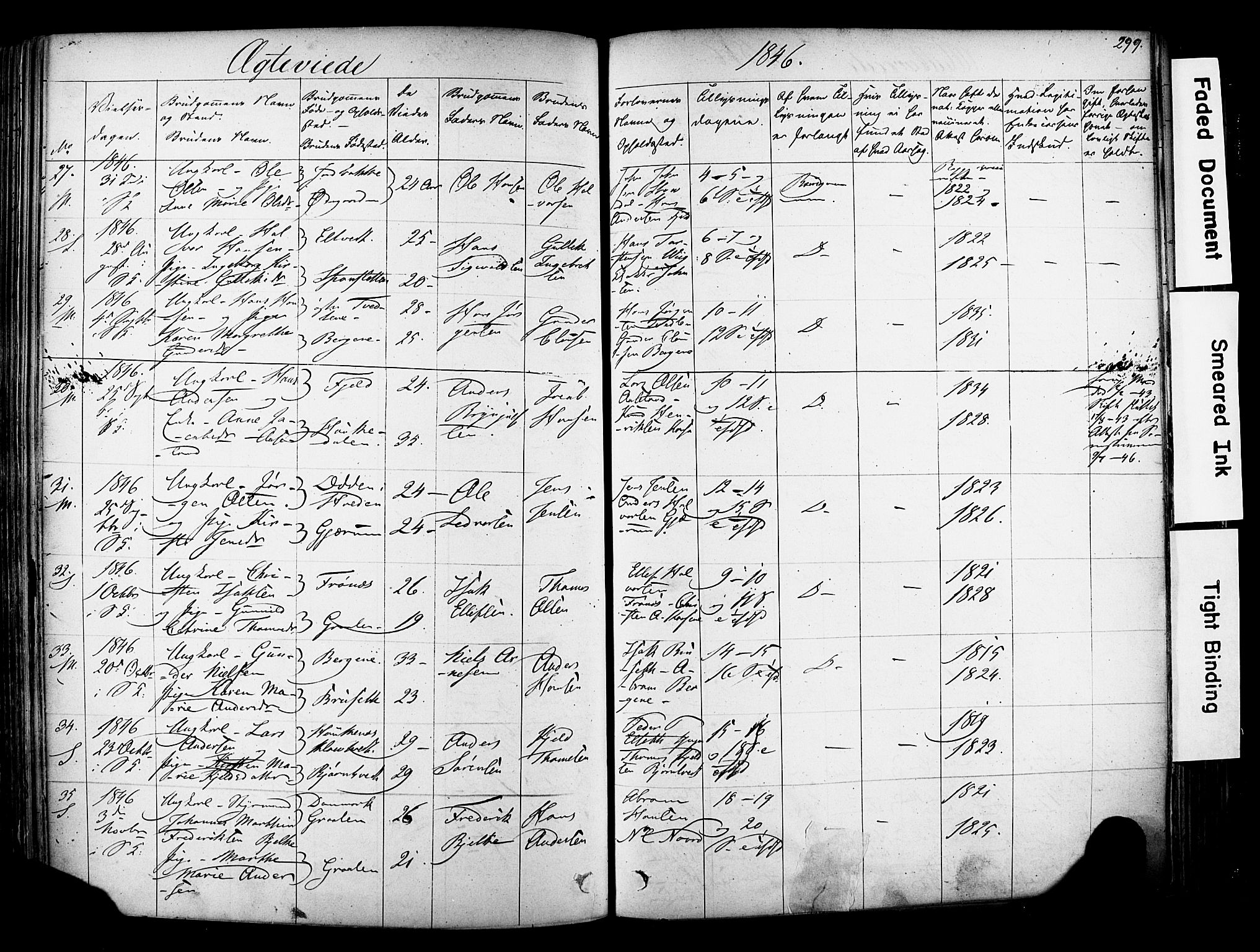 Solum kirkebøker, SAKO/A-306/F/Fa/L0006: Parish register (official) no. I 6, 1844-1855, p. 299
