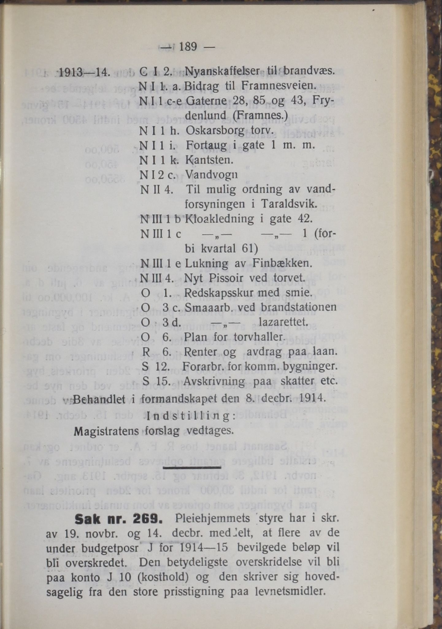 Narvik kommune. Formannskap , AIN/K-18050.150/A/Ab/L0004: Møtebok, 1914