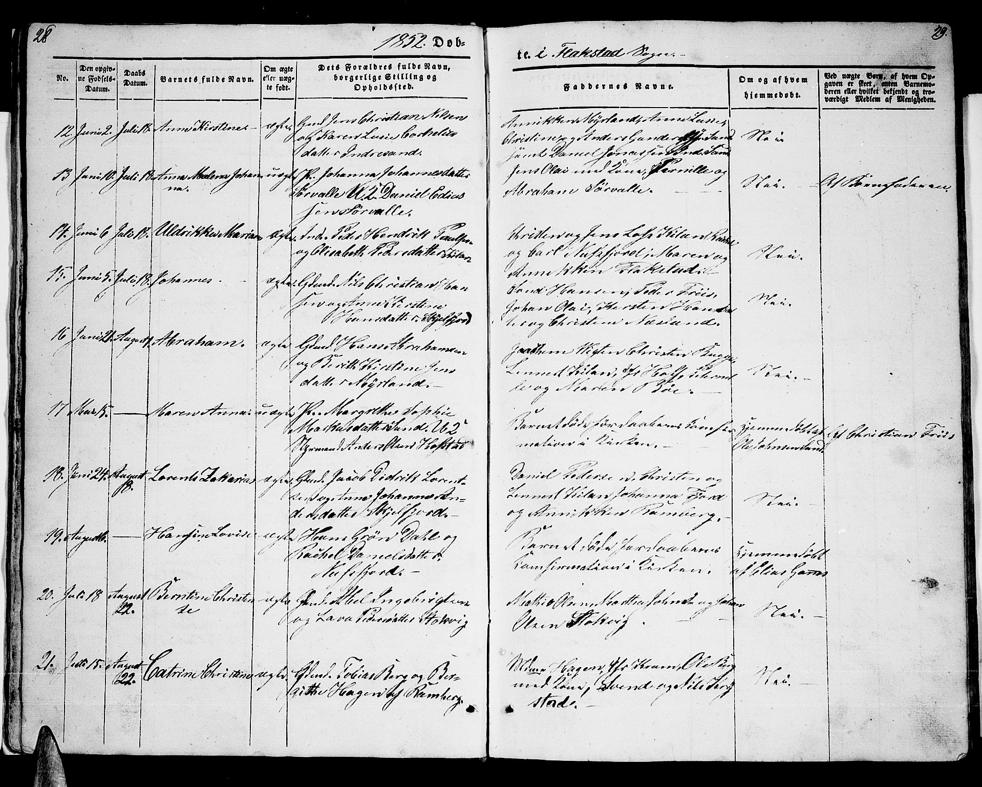 Ministerialprotokoller, klokkerbøker og fødselsregistre - Nordland, AV/SAT-A-1459/885/L1212: Parish register (copy) no. 885C01, 1847-1873, p. 28-29