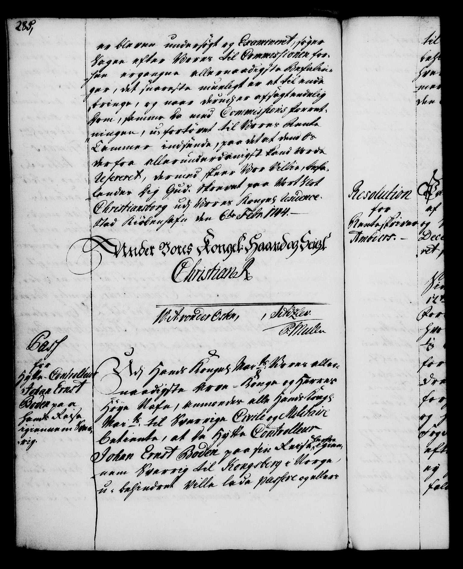 Rentekammeret, Kammerkanselliet, AV/RA-EA-3111/G/Gg/Gga/L0005: Norsk ekspedisjonsprotokoll med register (merket RK 53.5), 1741-1749, p. 285