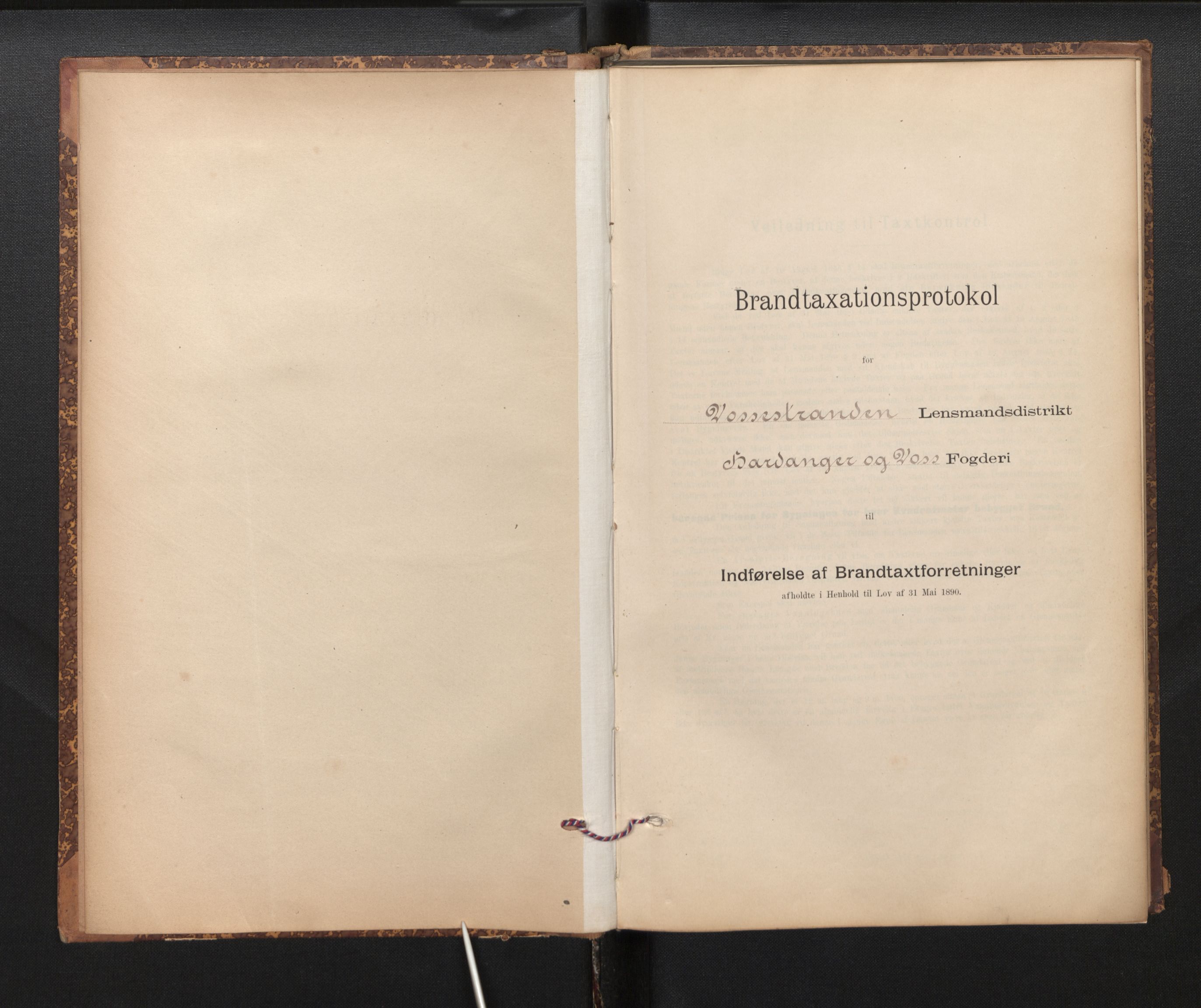 Lensmannen i Vossestrand, AV/SAB-A-35901/0012/L0001b: Branntakstprotokoll, skjematakst, 1895-1928