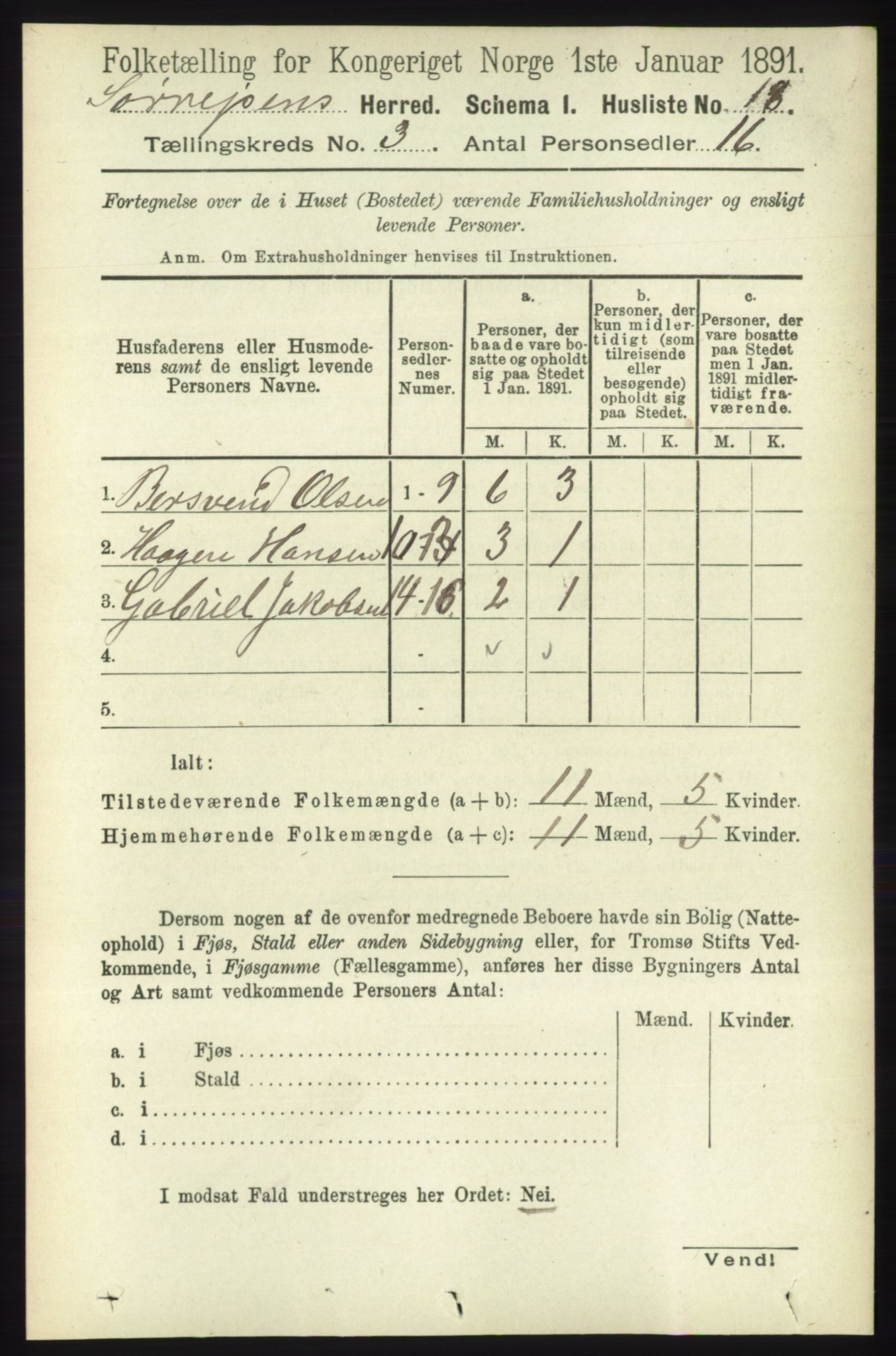 RA, 1891 census for 1925 Sørreisa, 1891, p. 661