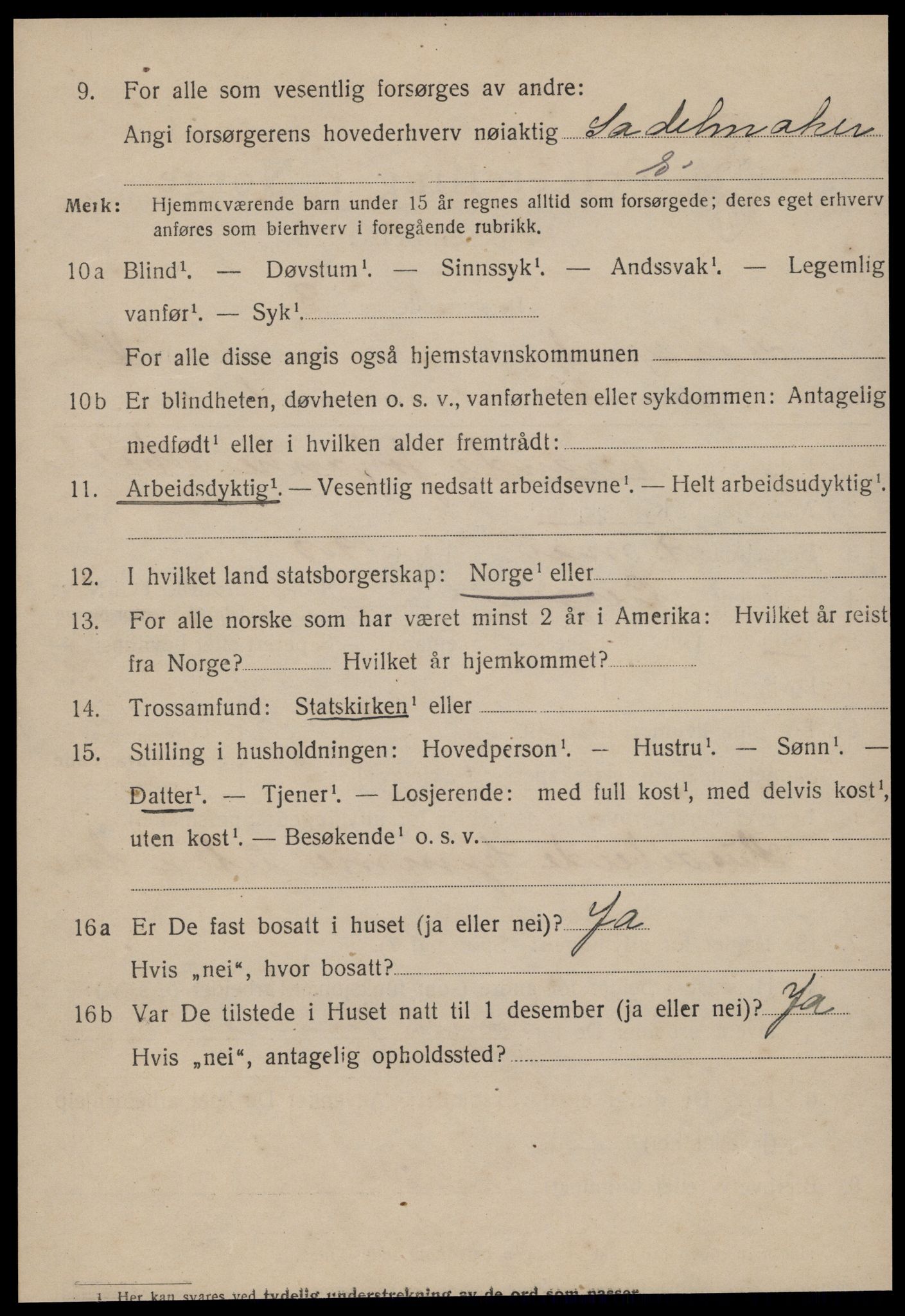 SAT, 1920 census for Ålesund, 1920, p. 20005