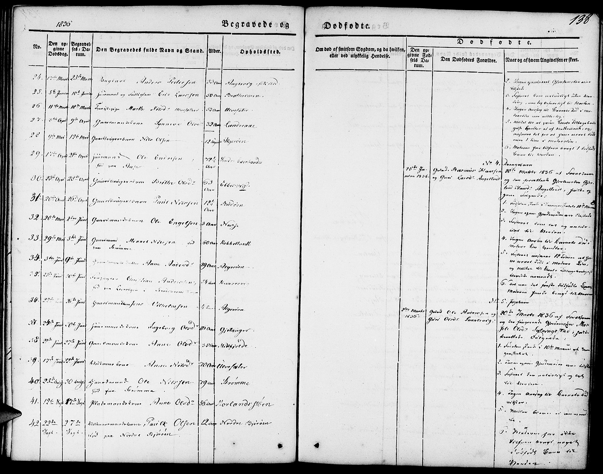 Fjell sokneprestembete, AV/SAB-A-75301/H/Haa: Parish register (official) no. A 1, 1835-1850, p. 138