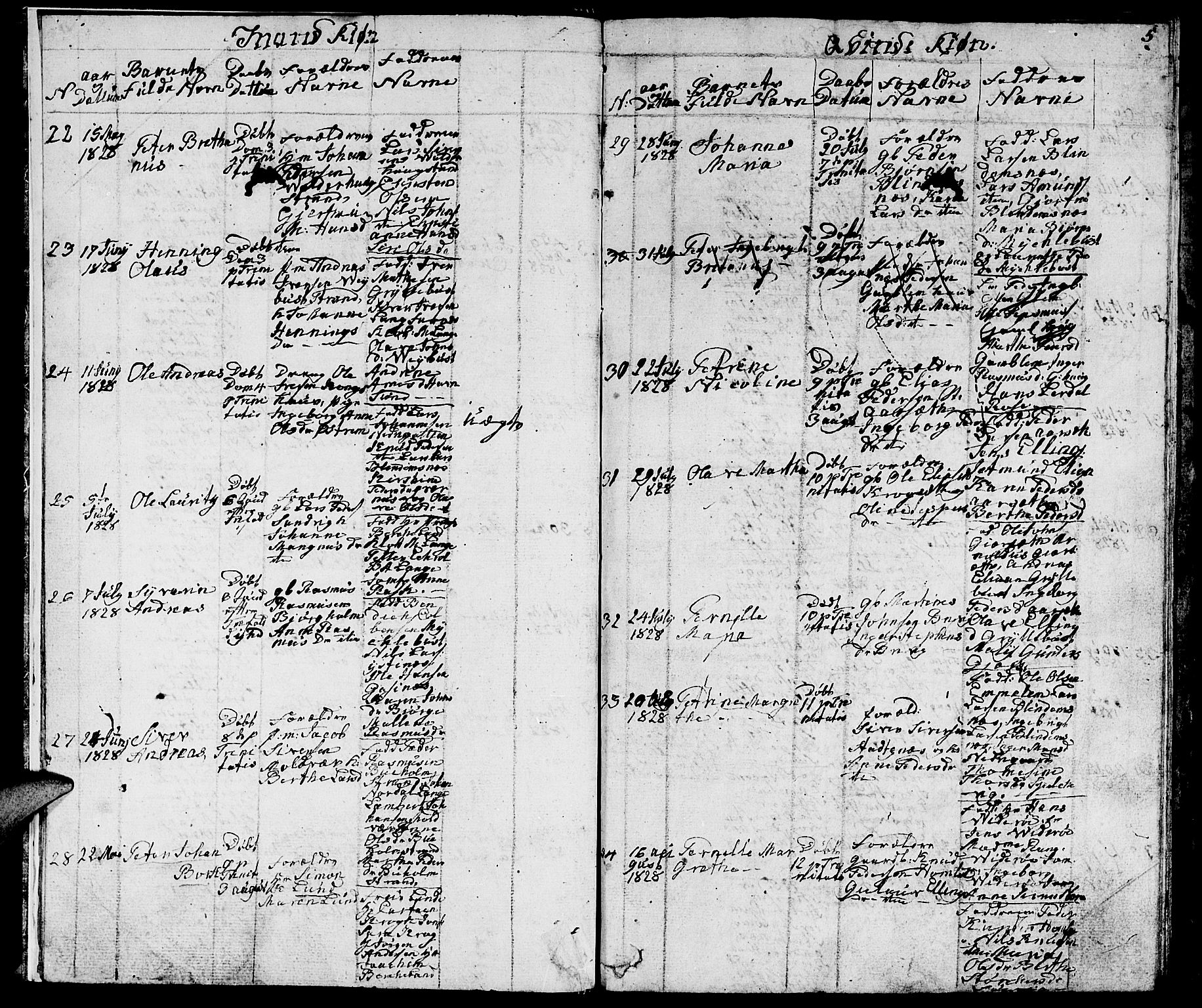 Ministerialprotokoller, klokkerbøker og fødselsregistre - Møre og Romsdal, AV/SAT-A-1454/528/L0425: Parish register (copy) no. 528C06, 1827-1840, p. 5