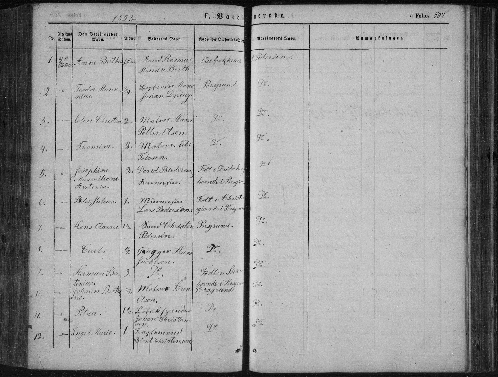 Porsgrunn kirkebøker , SAKO/A-104/F/Fa/L0006: Parish register (official) no. 6, 1841-1857, p. 507