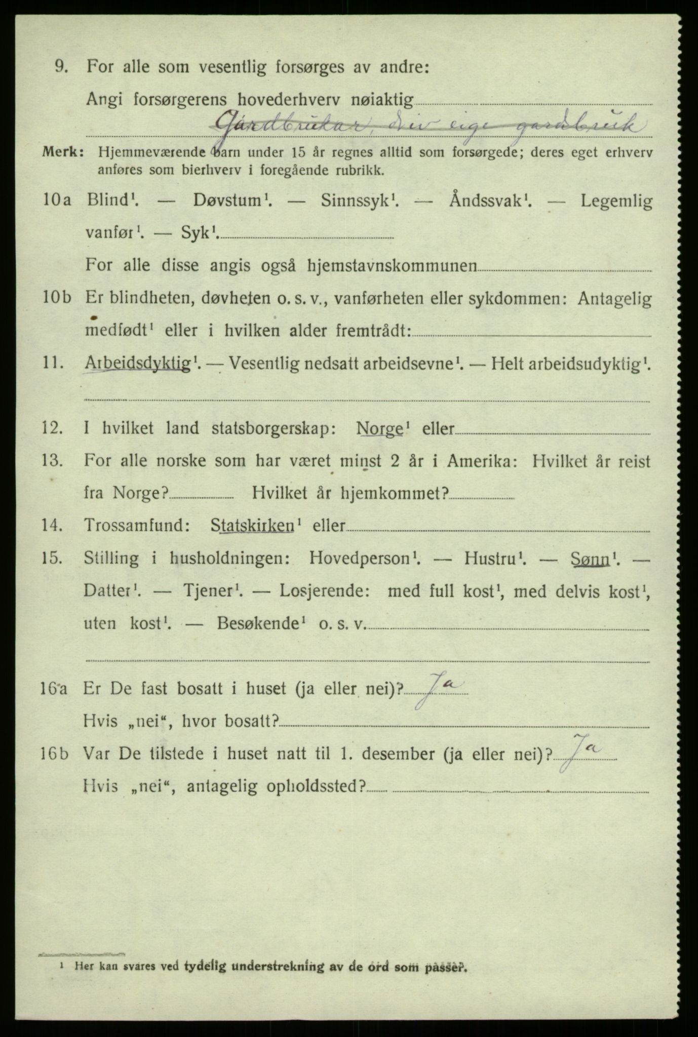 SAB, 1920 census for Sogndal, 1920, p. 7510