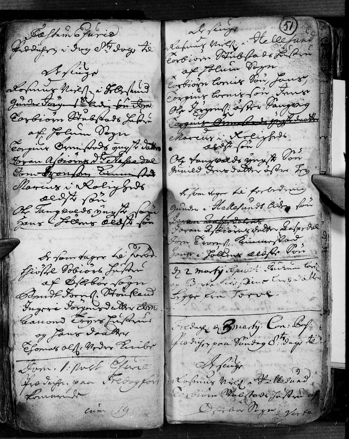 Søgne sokneprestkontor, SAK/1111-0037/F/Fa/Fab/L0001: Parish register (official) no. A 1, 1716-1740, p. 51