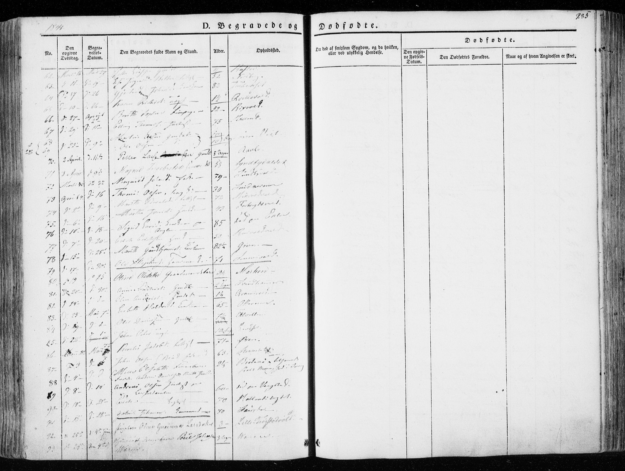 Ministerialprotokoller, klokkerbøker og fødselsregistre - Nord-Trøndelag, SAT/A-1458/723/L0239: Parish register (official) no. 723A08, 1841-1851, p. 285