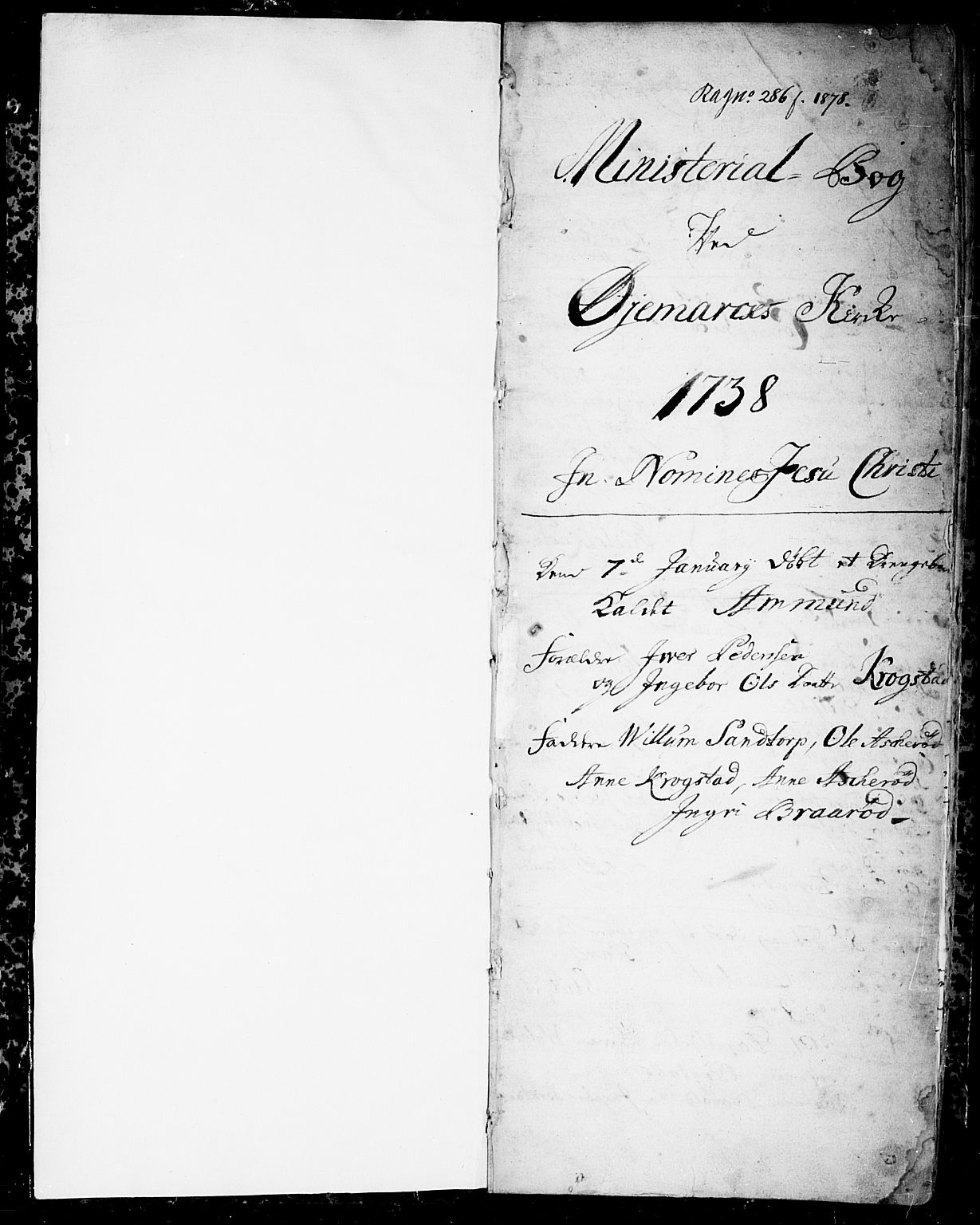 Aremark prestekontor Kirkebøker, SAO/A-10899/F/Fb/L0001: Parish register (official) no.  II 1, 1738-1745