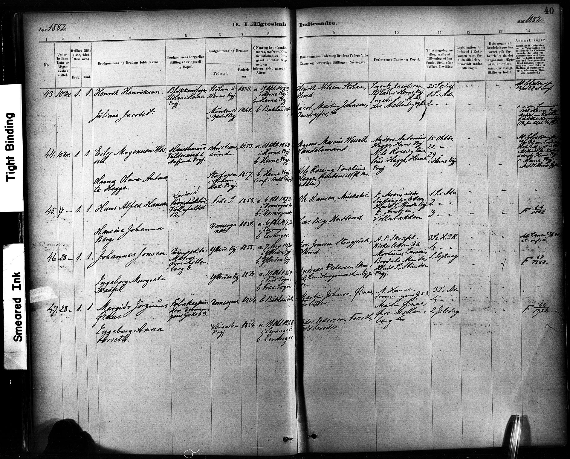 Ministerialprotokoller, klokkerbøker og fødselsregistre - Sør-Trøndelag, AV/SAT-A-1456/604/L0189: Parish register (official) no. 604A10, 1878-1892, p. 40