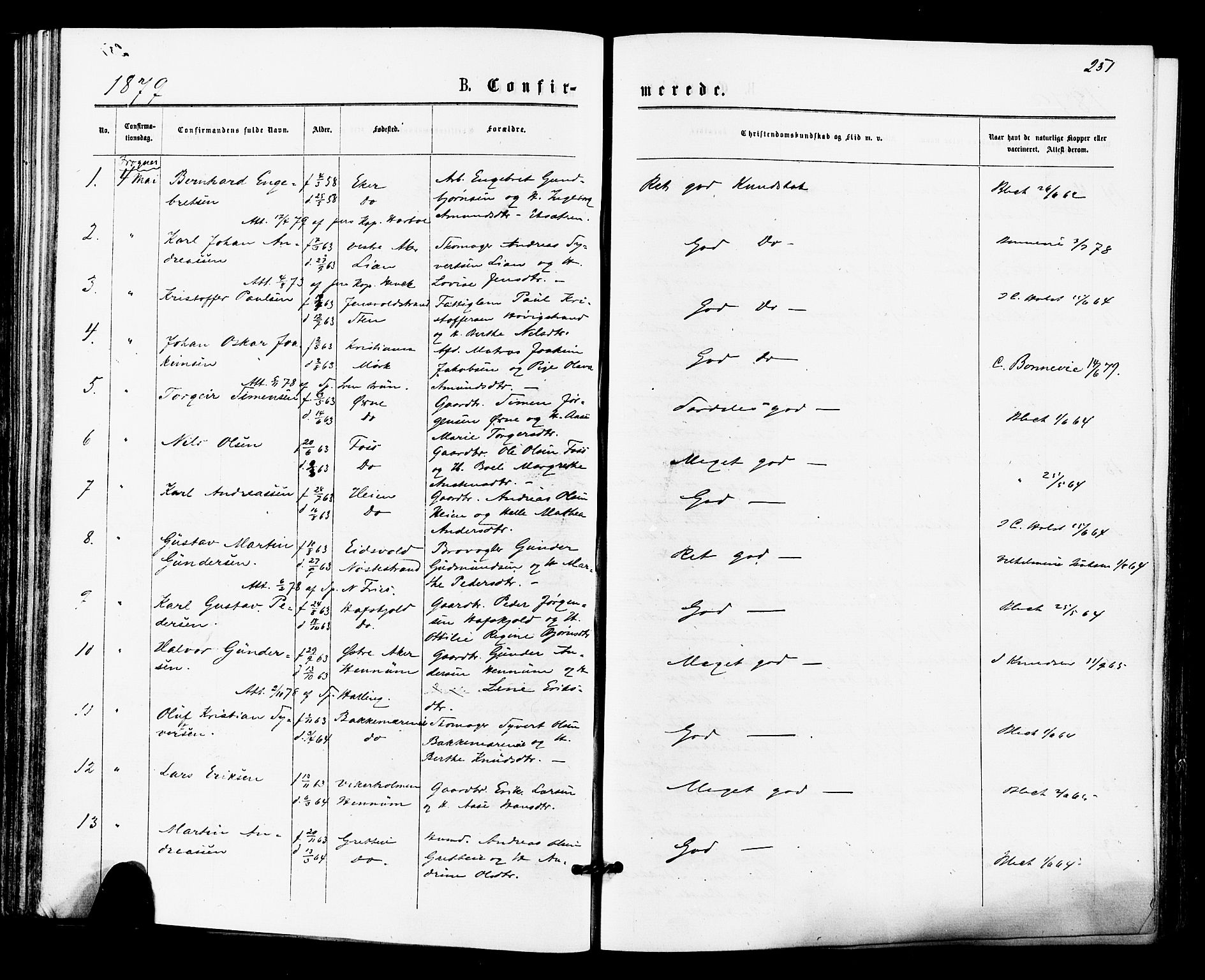 Lier kirkebøker, AV/SAKO-A-230/F/Fa/L0014: Parish register (official) no. I 14, 1875-1882, p. 251