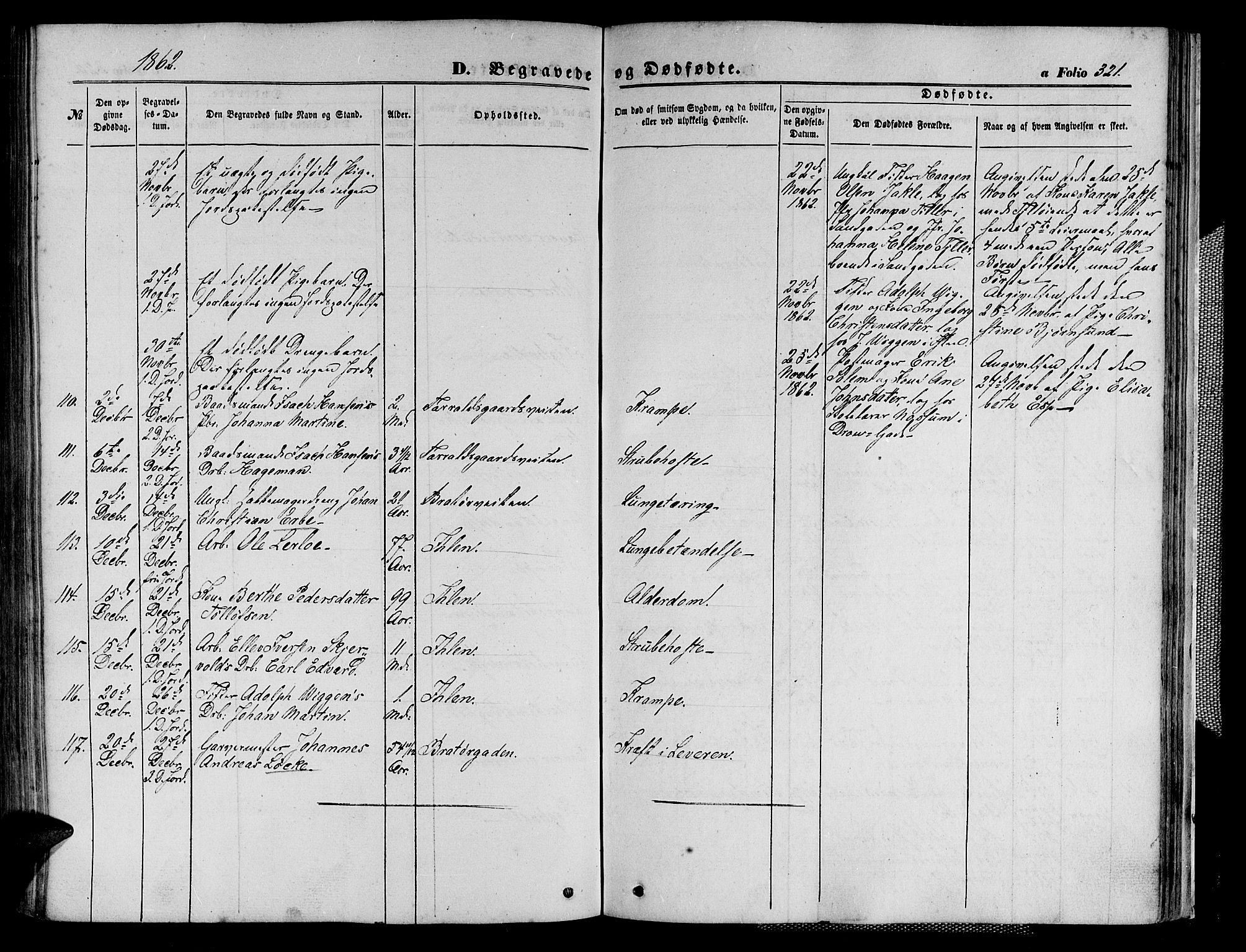 Ministerialprotokoller, klokkerbøker og fødselsregistre - Sør-Trøndelag, SAT/A-1456/602/L0139: Parish register (copy) no. 602C07, 1859-1864, p. 321