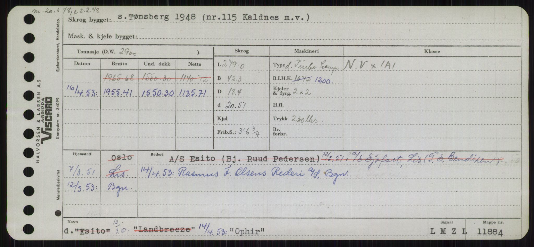 Sjøfartsdirektoratet med forløpere, Skipsmålingen, RA/S-1627/H/Hb/L0004: Fartøy, O-S, p. 29