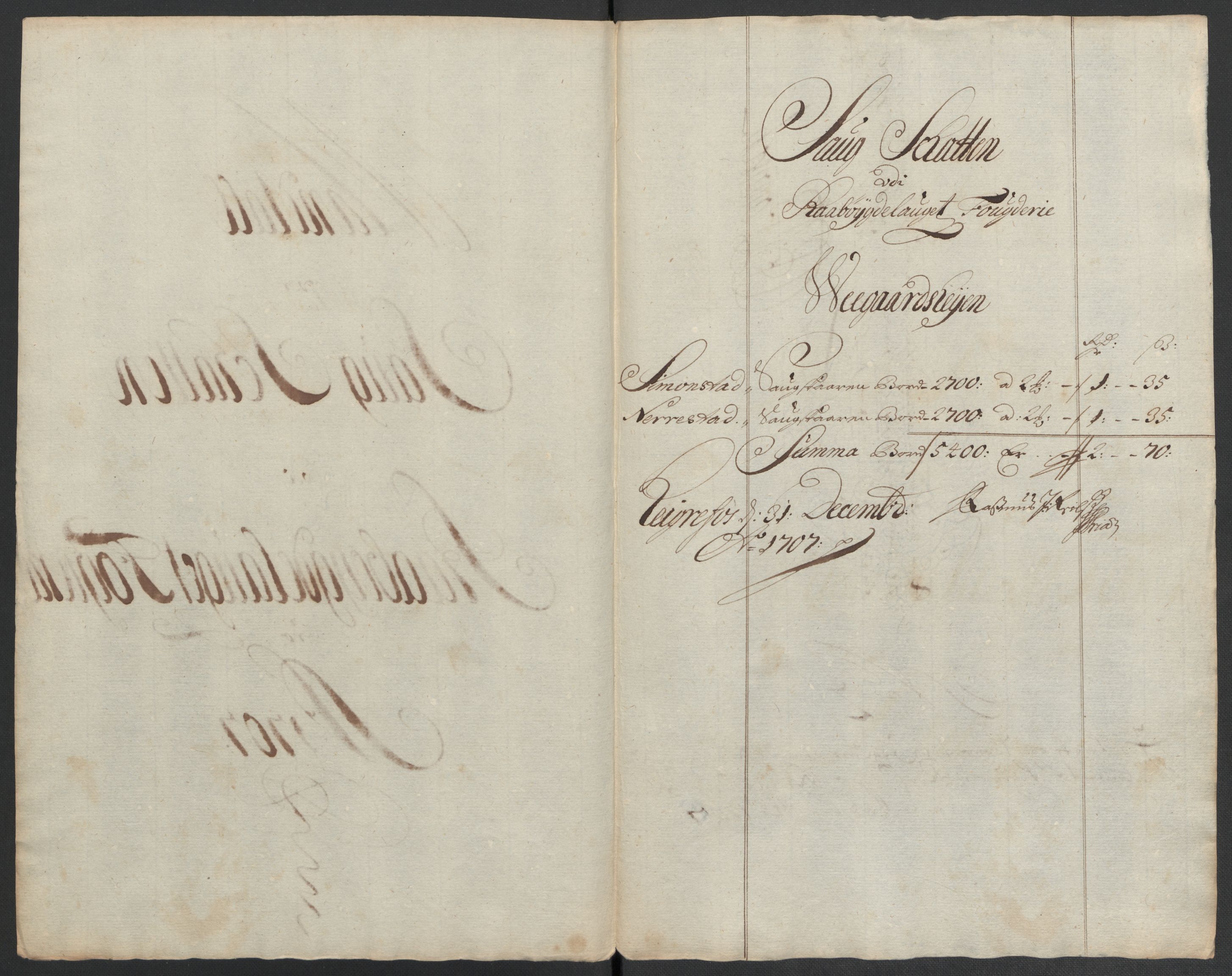 Rentekammeret inntil 1814, Reviderte regnskaper, Fogderegnskap, RA/EA-4092/R40/L2448: Fogderegnskap Råbyggelag, 1706-1708, p. 201