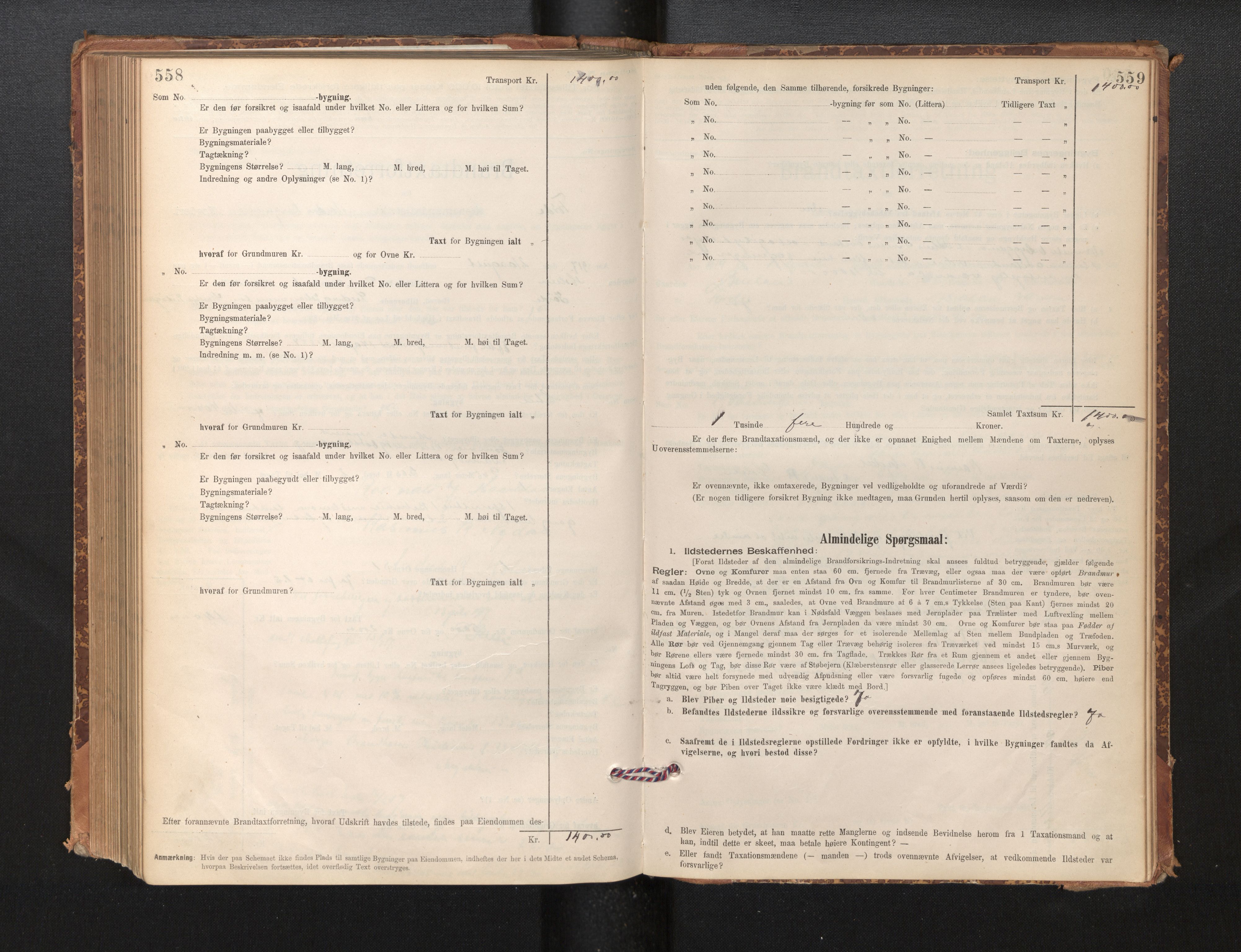 Lensmannen i Førde, SAB/A-27401/0012/L0008: Branntakstprotokoll, skjematakst, 1895-1922, p. 558-559