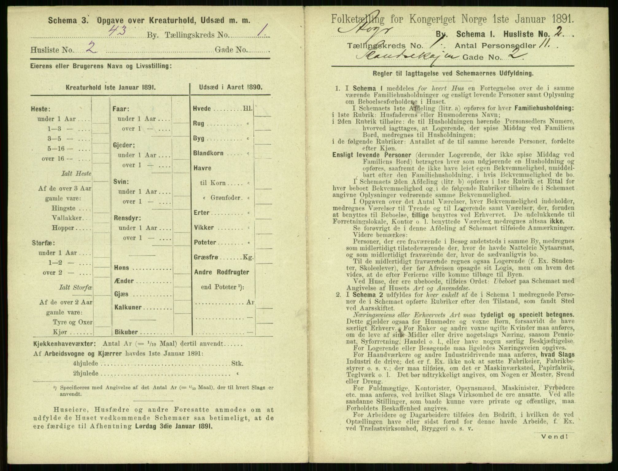 RA, 1891 census for 1103 Stavanger, 1891, p. 73