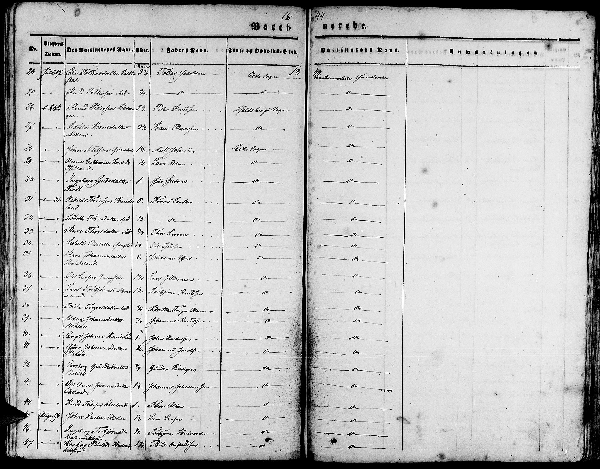 Fjelberg sokneprestembete, SAB/A-75201/H/Haa: Parish register (official) no. A 6, 1835-1851, p. 442