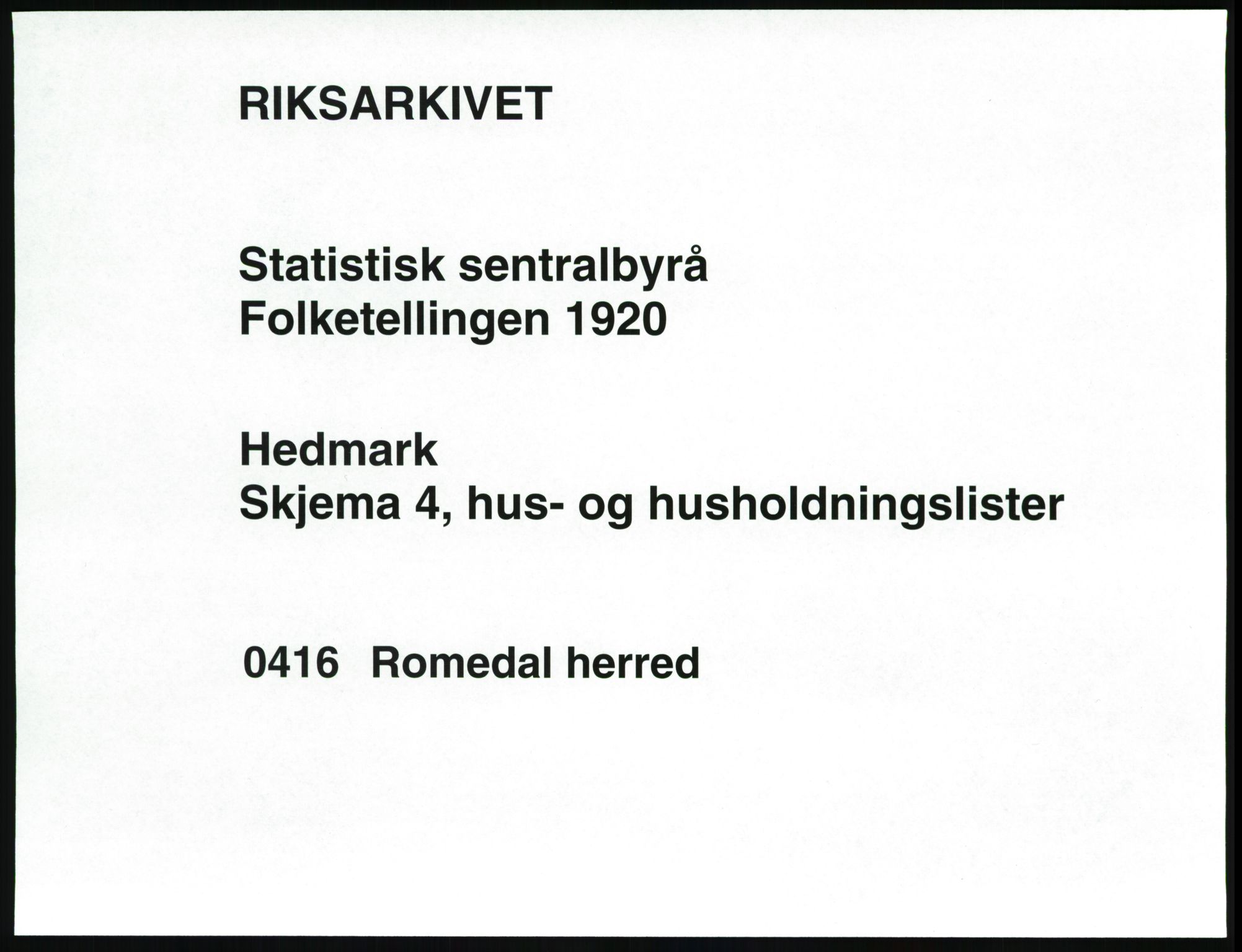 SAH, 1920 census for Romedal, 1920, p. 55