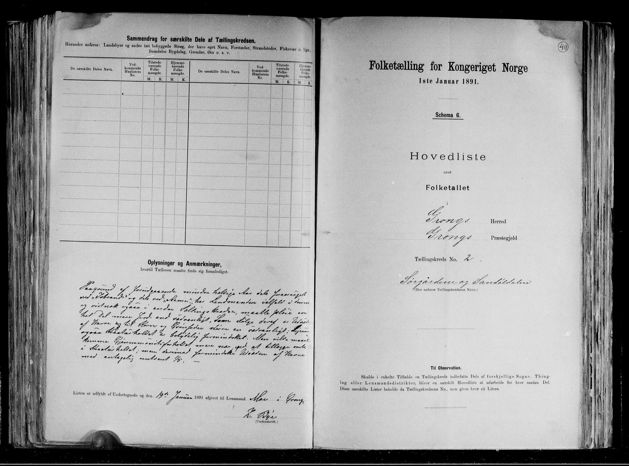 RA, 1891 census for 1742 Grong, 1891, p. 6