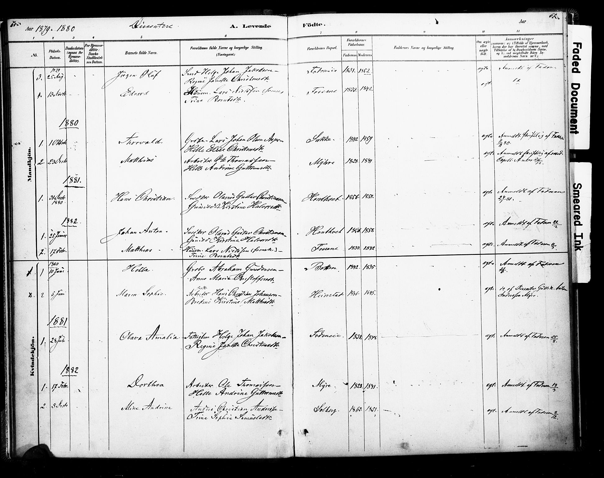 Ramnes kirkebøker, SAKO/A-314/F/Fb/L0001: Parish register (official) no. II 1, 1878-1894, p. 60-61