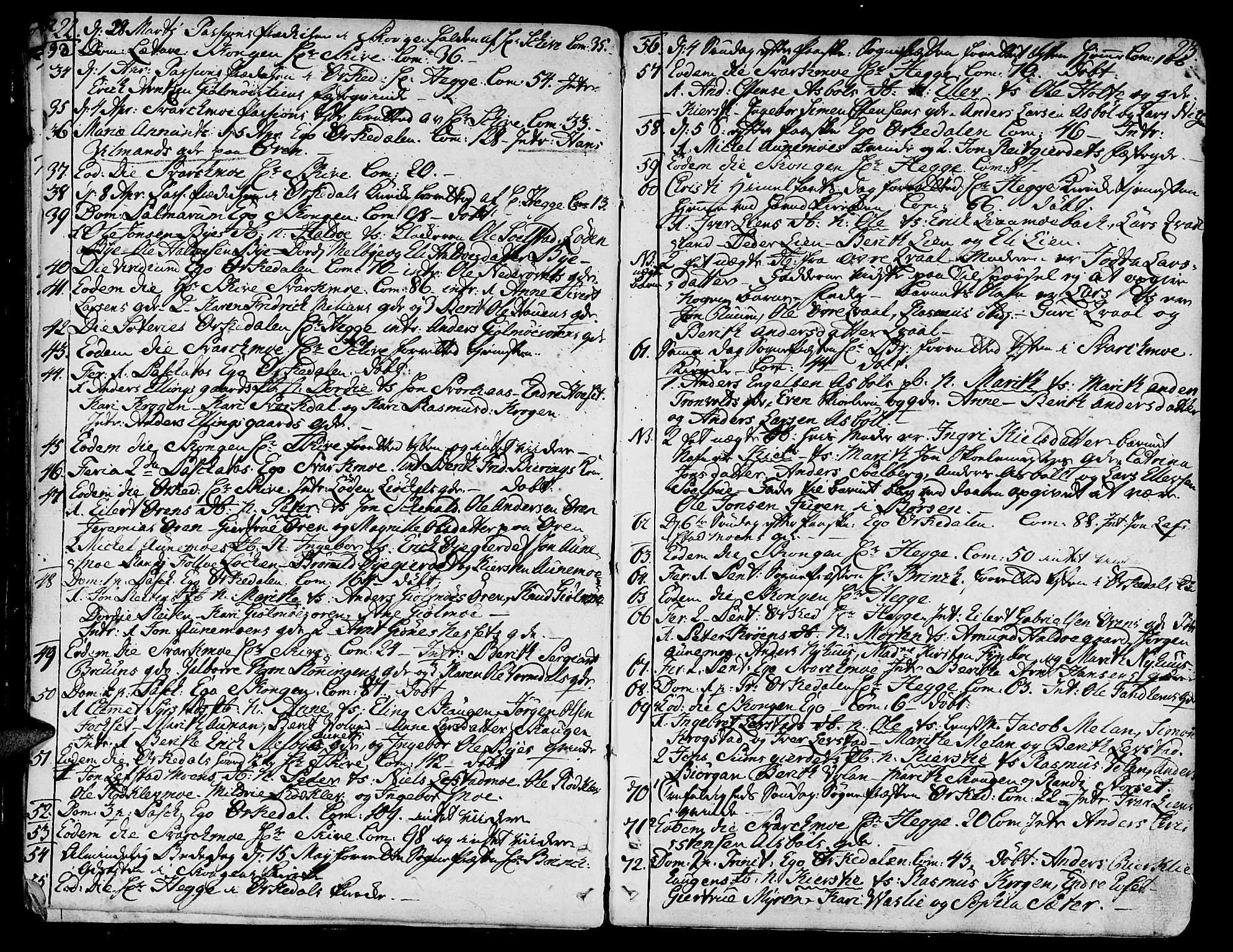 Ministerialprotokoller, klokkerbøker og fødselsregistre - Sør-Trøndelag, SAT/A-1456/668/L0802: Parish register (official) no. 668A02, 1776-1799, p. 22-23