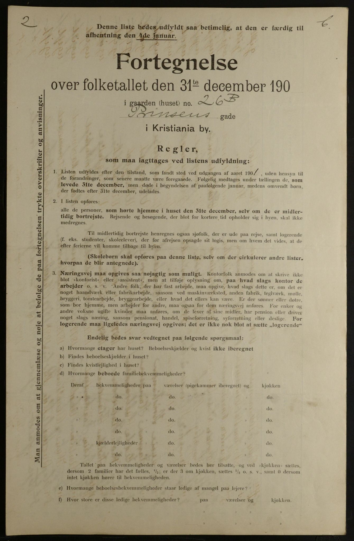 OBA, Municipal Census 1901 for Kristiania, 1901, p. 12510