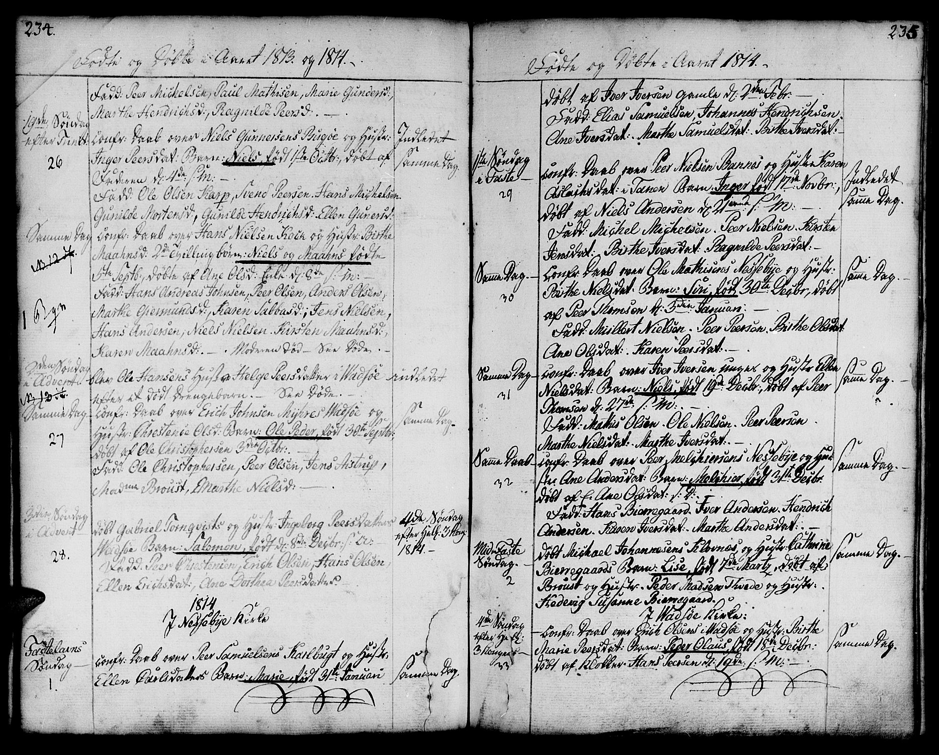 Vadsø sokneprestkontor, AV/SATØ-S-1325/H/Ha/L0002kirke: Parish register (official) no. 2, 1764-1821, p. 234-235