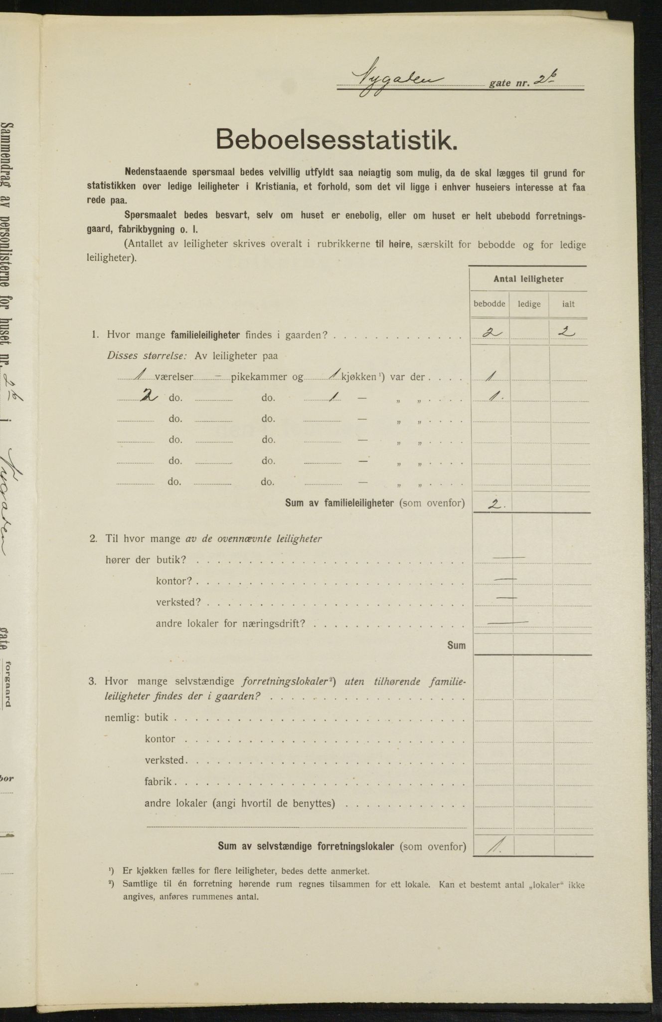 OBA, Municipal Census 1913 for Kristiania, 1913, p. 74012