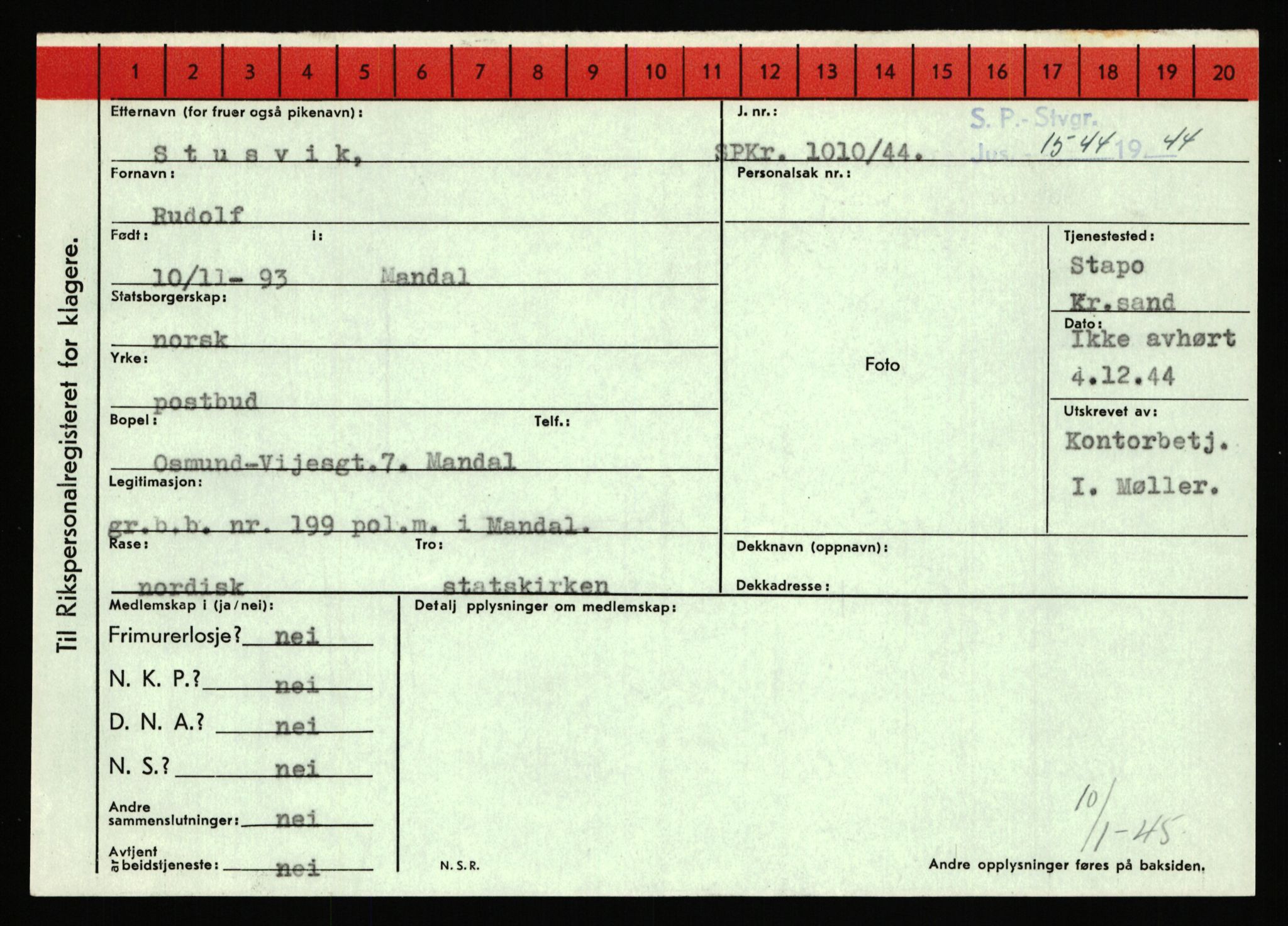 Statspolitiet - Hovedkontoret / Osloavdelingen, AV/RA-S-1329/C/Ca/L0014: Seterlien - Svartås, 1943-1945, p. 4545