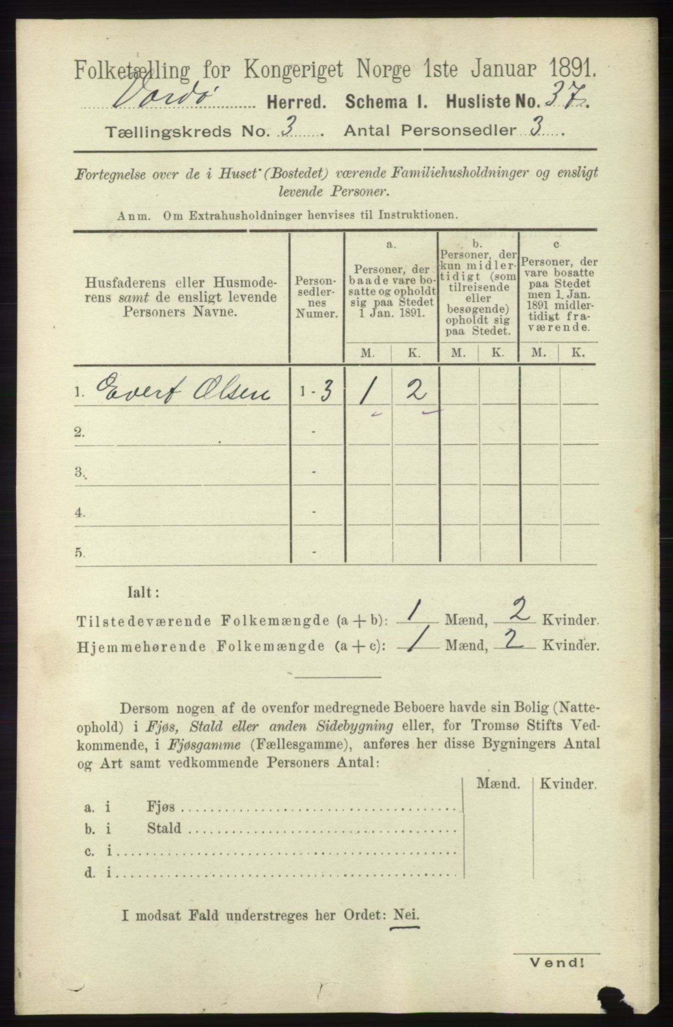 RA, 1891 census for 2028 Vardø, 1891, p. 817