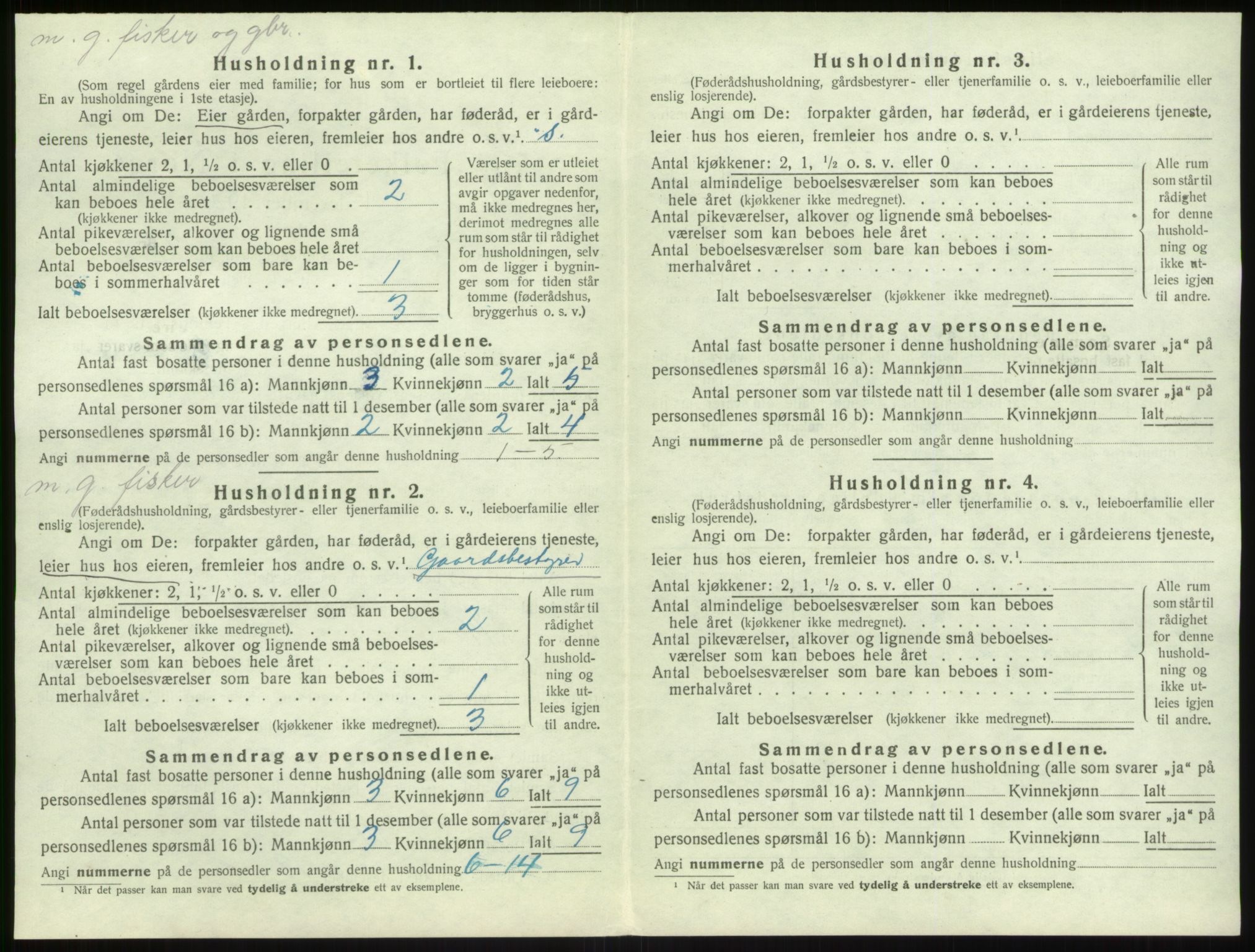 SAB, 1920 census for Solund, 1920, p. 555