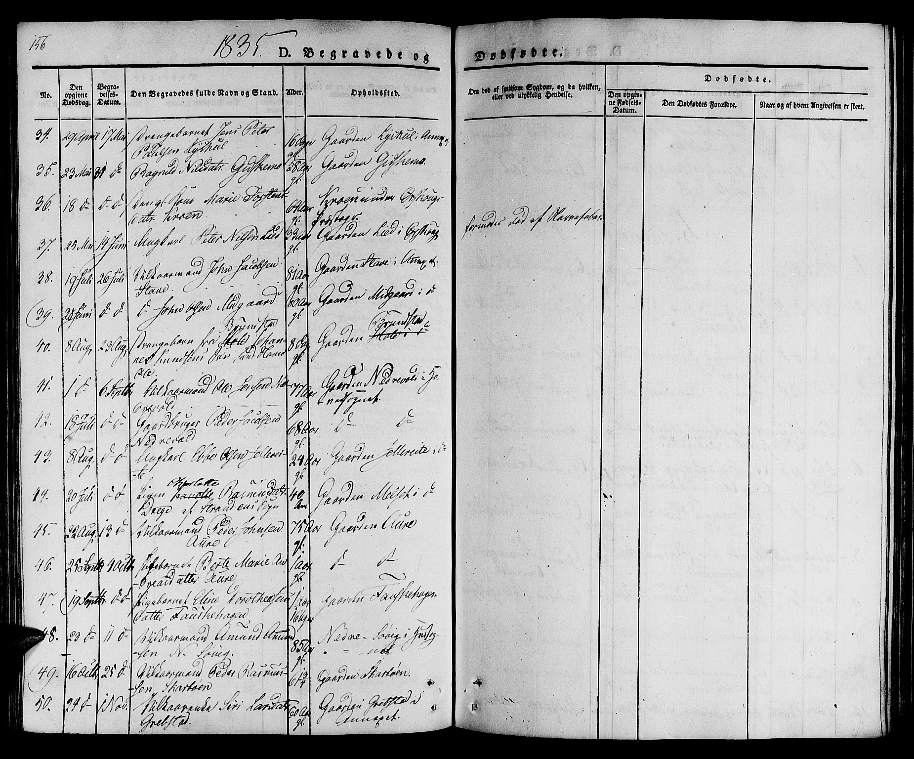 Ministerialprotokoller, klokkerbøker og fødselsregistre - Møre og Romsdal, SAT/A-1454/522/L0311: Parish register (official) no. 522A06, 1832-1842, p. 156