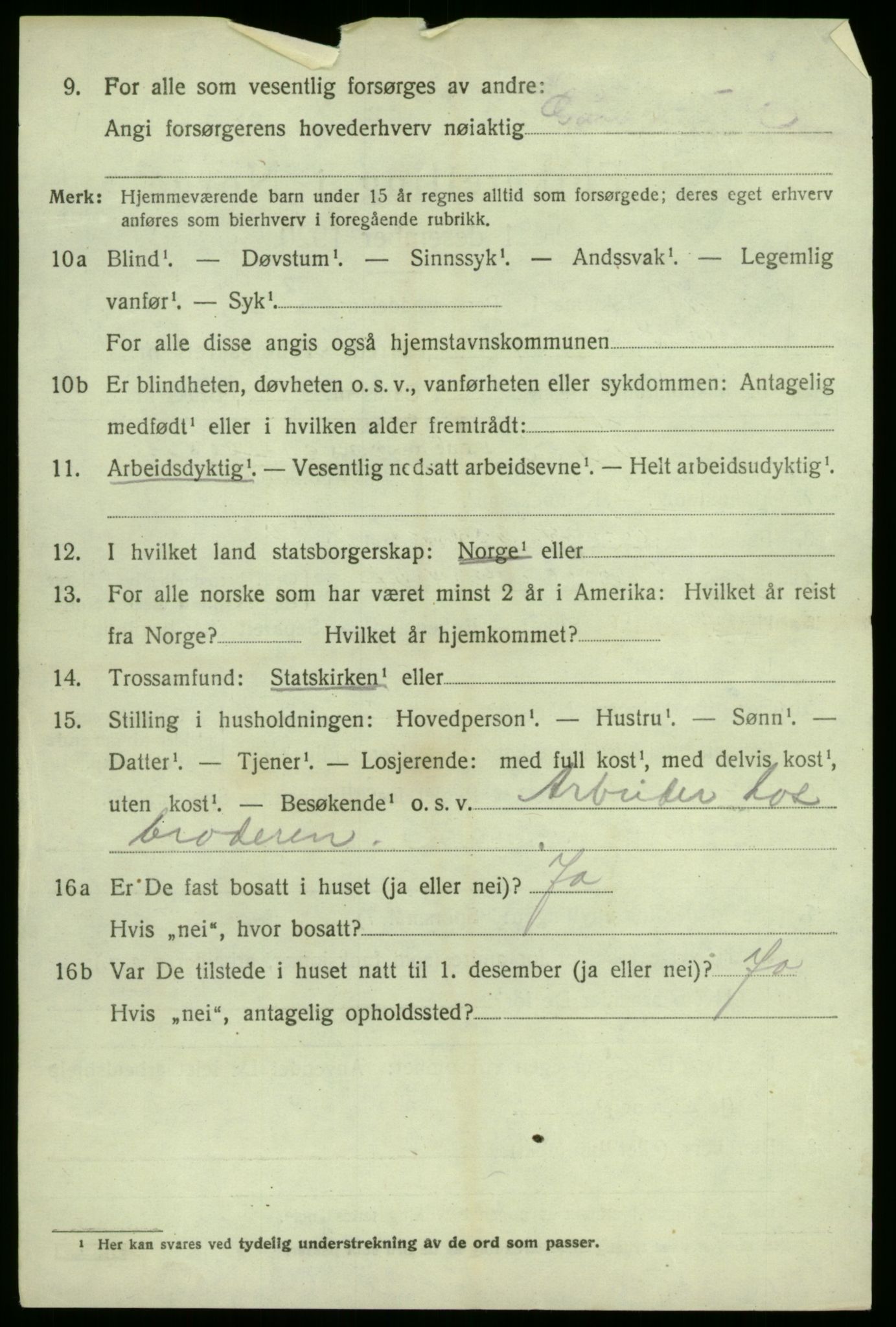 SAB, 1920 census for Kyrkjebø, 1920, p. 1784