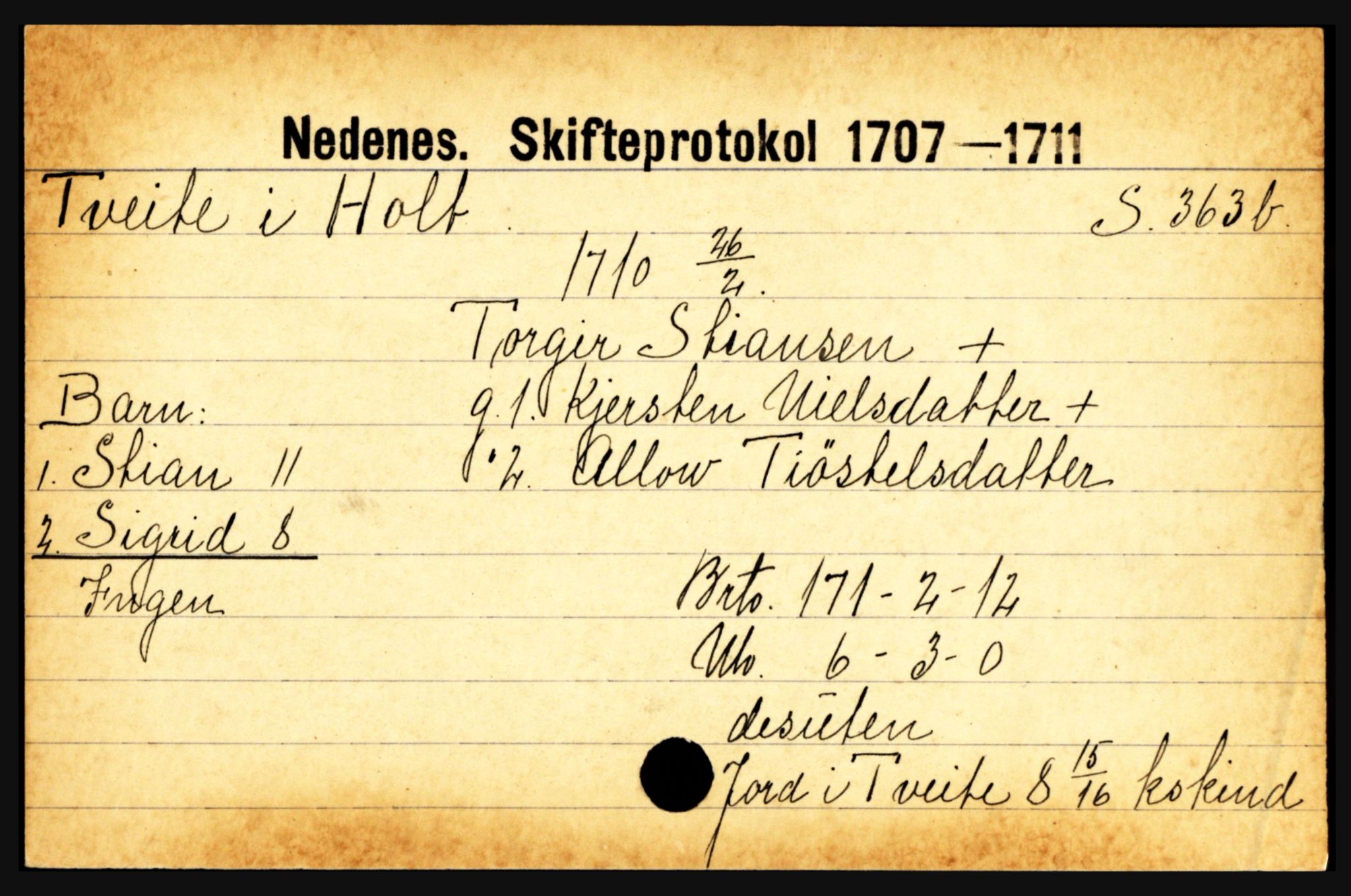 Nedenes sorenskriveri før 1824, AV/SAK-1221-0007/H, p. 31551