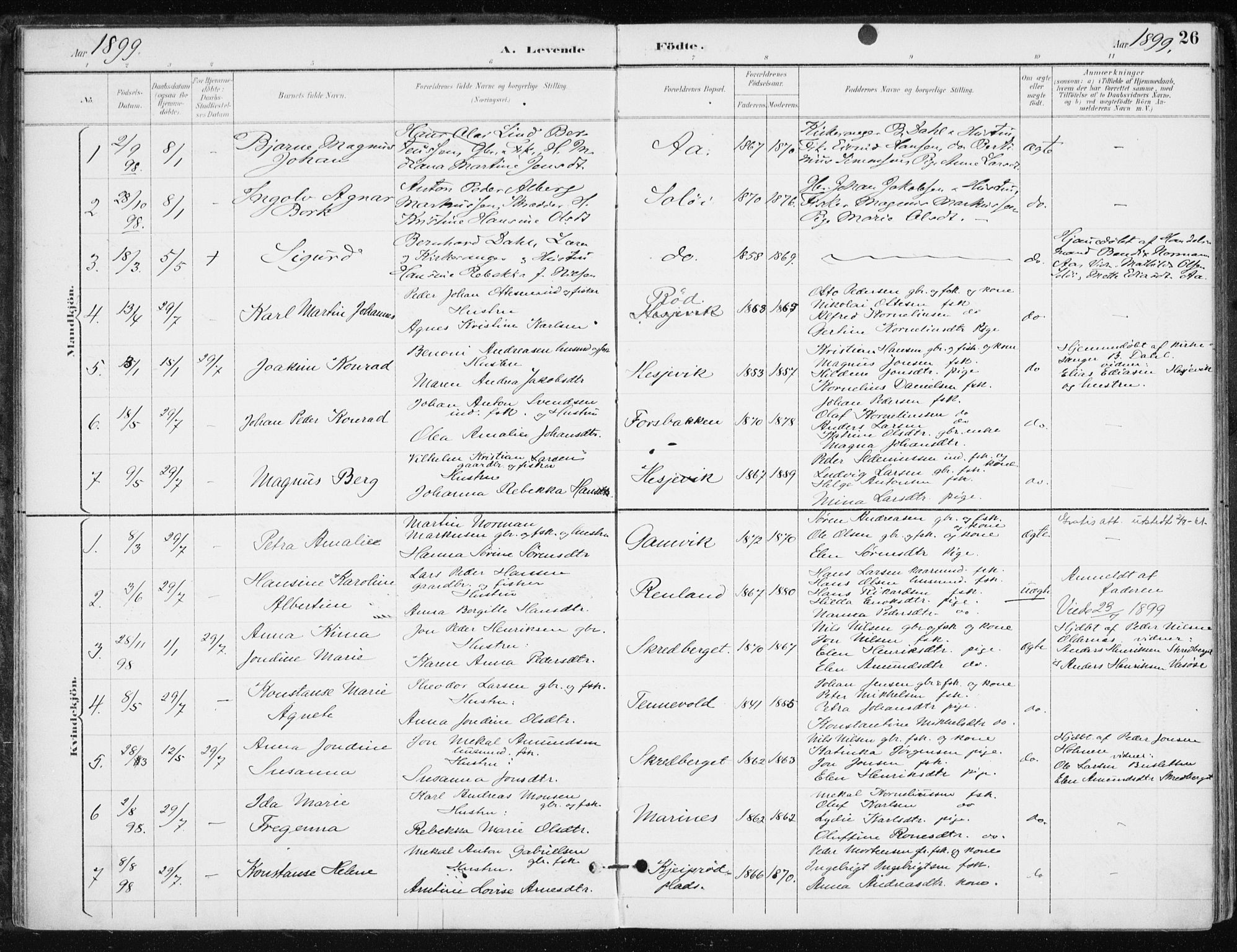 Salangen sokneprestembete, SATØ/S-1324/H/Ha/L0001kirke: Parish register (official) no. 1, 1893-1911, p. 26