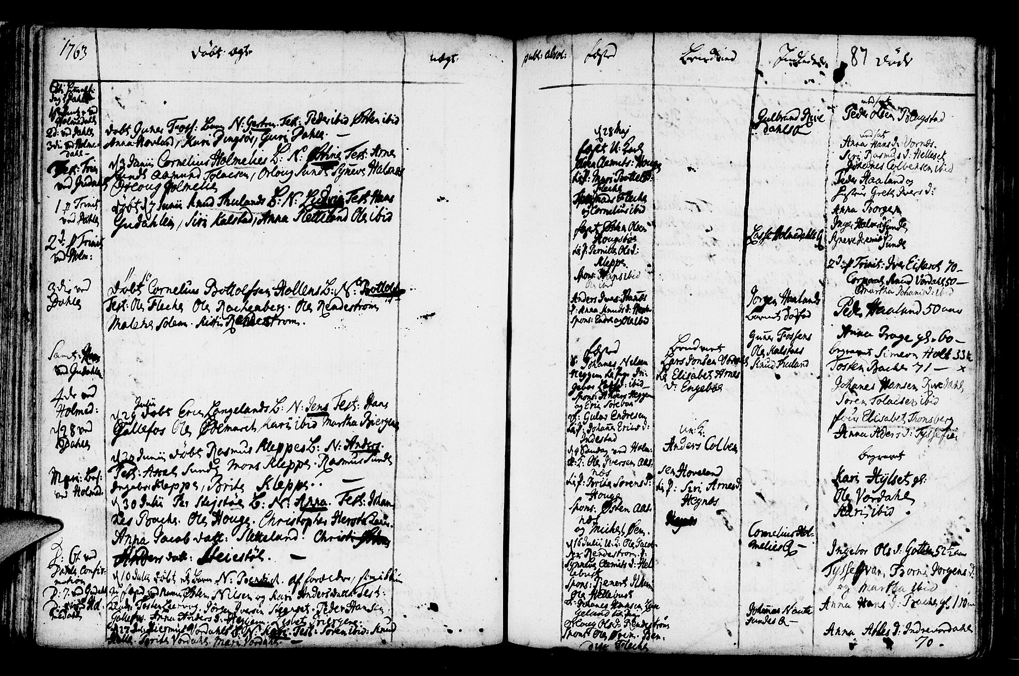 Fjaler sokneprestembete, AV/SAB-A-79801/H/Haa/Haaa/L0001: Parish register (official) no. A 1, 1755-1778, p. 87