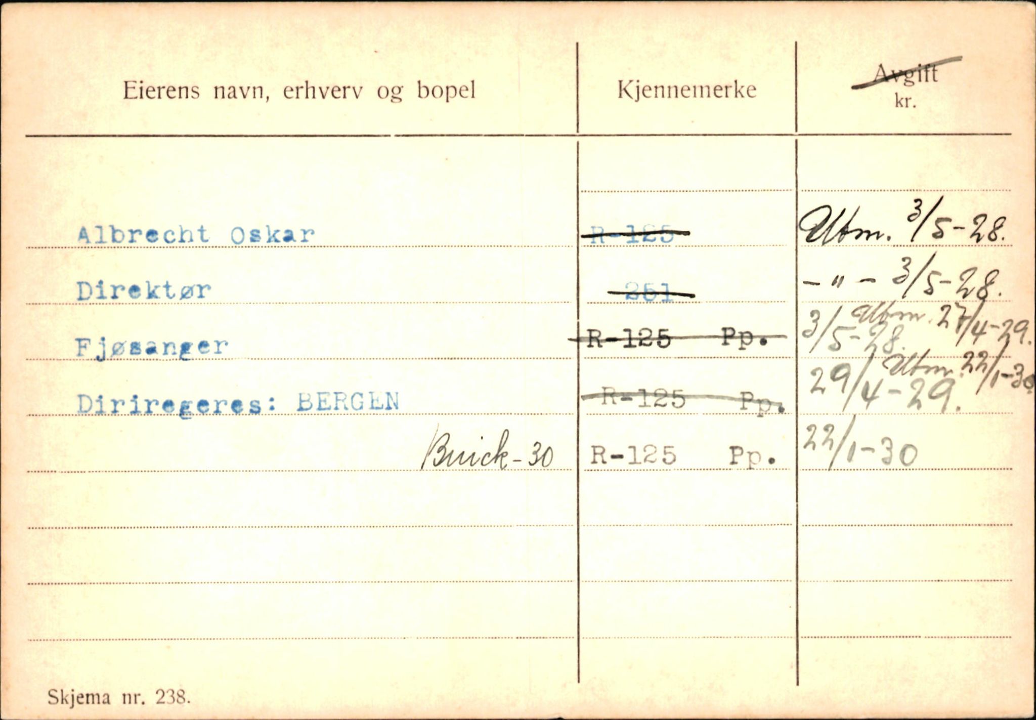 Statens vegvesen, Hordaland vegkontor, AV/SAB-A-5201/2/Ha/L0001: R-eierkort A, 1920-1971, p. 281