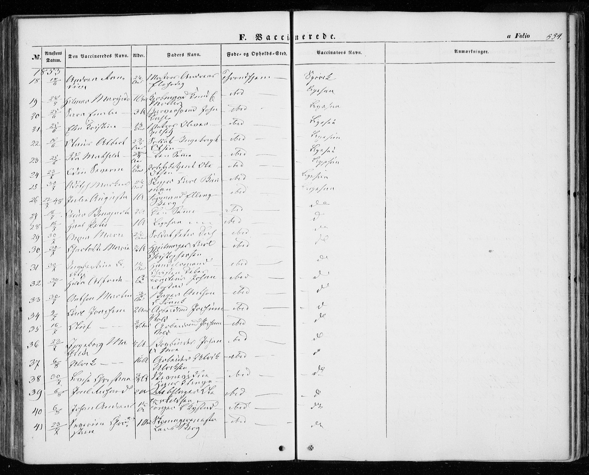 Ministerialprotokoller, klokkerbøker og fødselsregistre - Sør-Trøndelag, SAT/A-1456/601/L0051: Parish register (official) no. 601A19, 1848-1857, p. 554