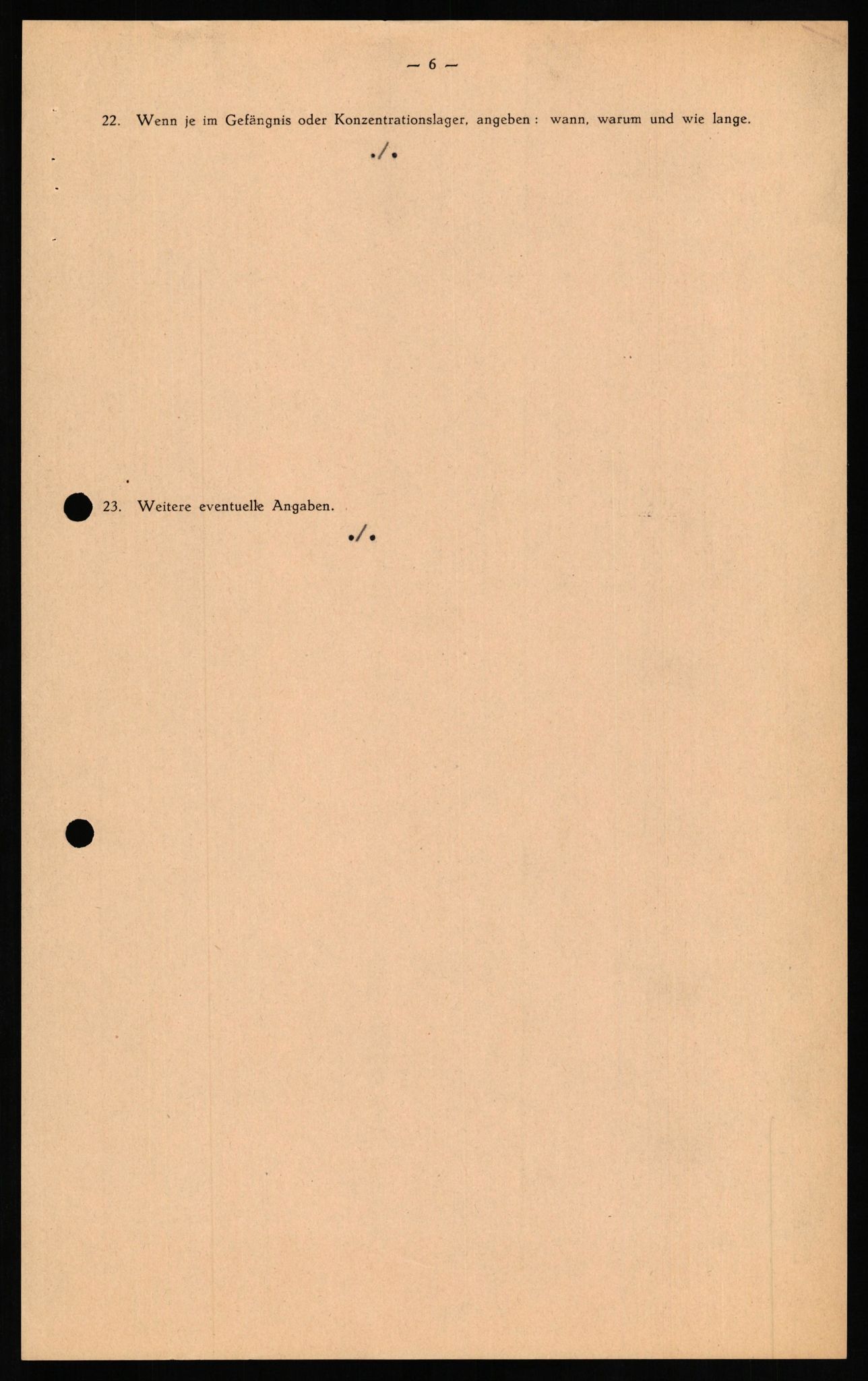 Forsvaret, Forsvarets overkommando II, AV/RA-RAFA-3915/D/Db/L0021: CI Questionaires. Tyske okkupasjonsstyrker i Norge. Tyskere., 1945-1946, p. 27