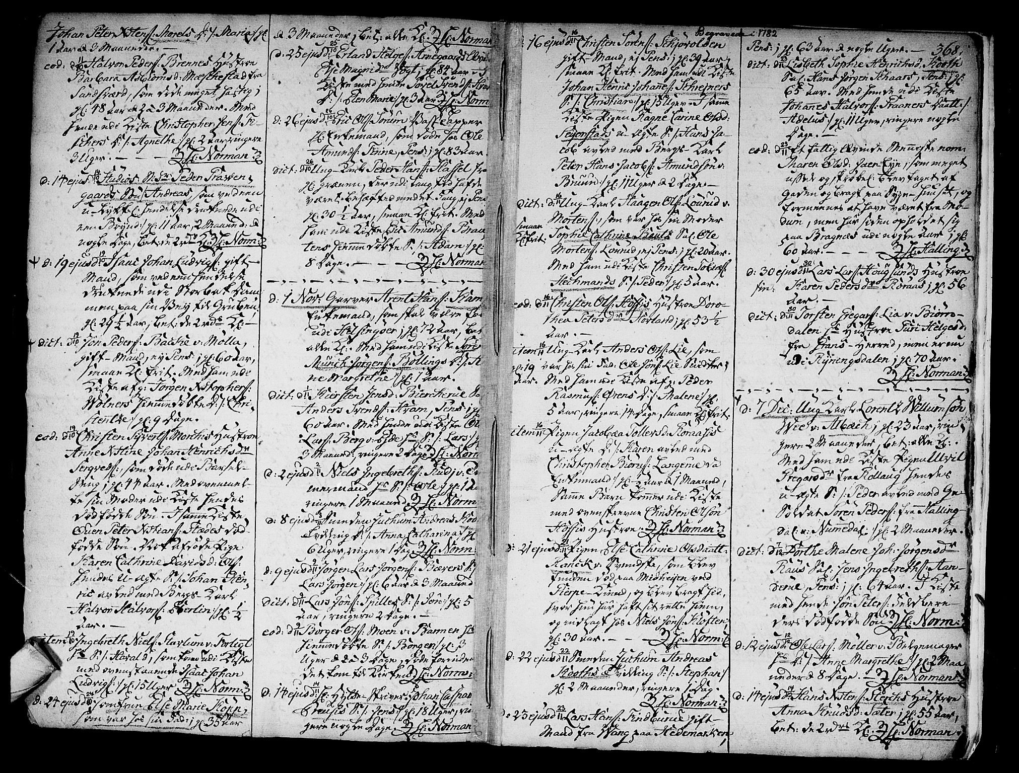 Kongsberg kirkebøker, AV/SAKO-A-22/F/Fa/L0005: Parish register (official) no. I 5, 1769-1782, p. 368