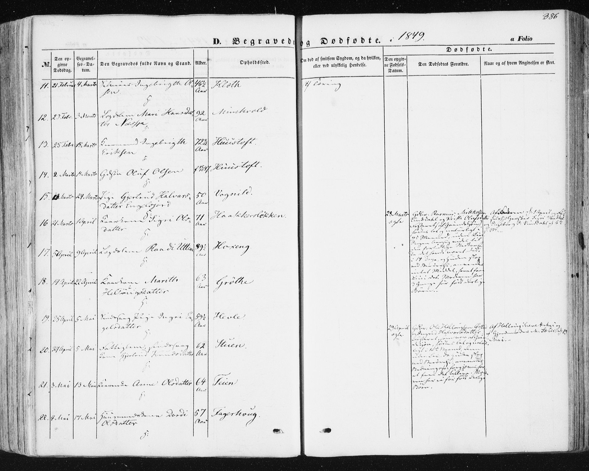 Ministerialprotokoller, klokkerbøker og fødselsregistre - Sør-Trøndelag, SAT/A-1456/678/L0899: Parish register (official) no. 678A08, 1848-1872, p. 386