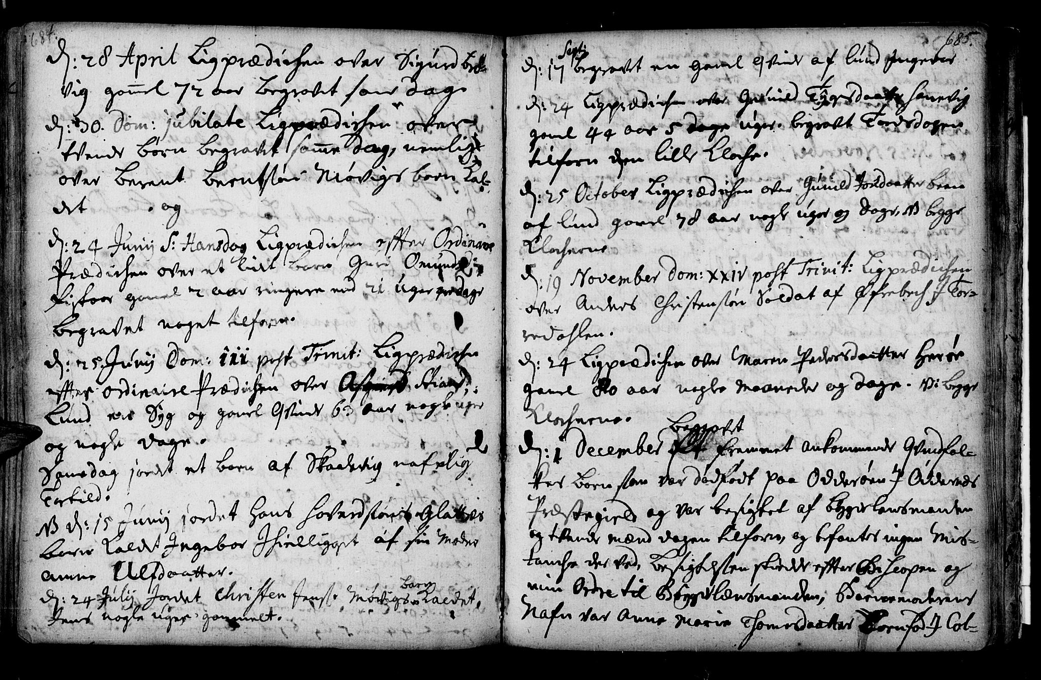 Oddernes sokneprestkontor, AV/SAK-1111-0033/F/Fa/Faa/L0002: Parish register (official) no. A 2, 1719-1764, p. 684-685