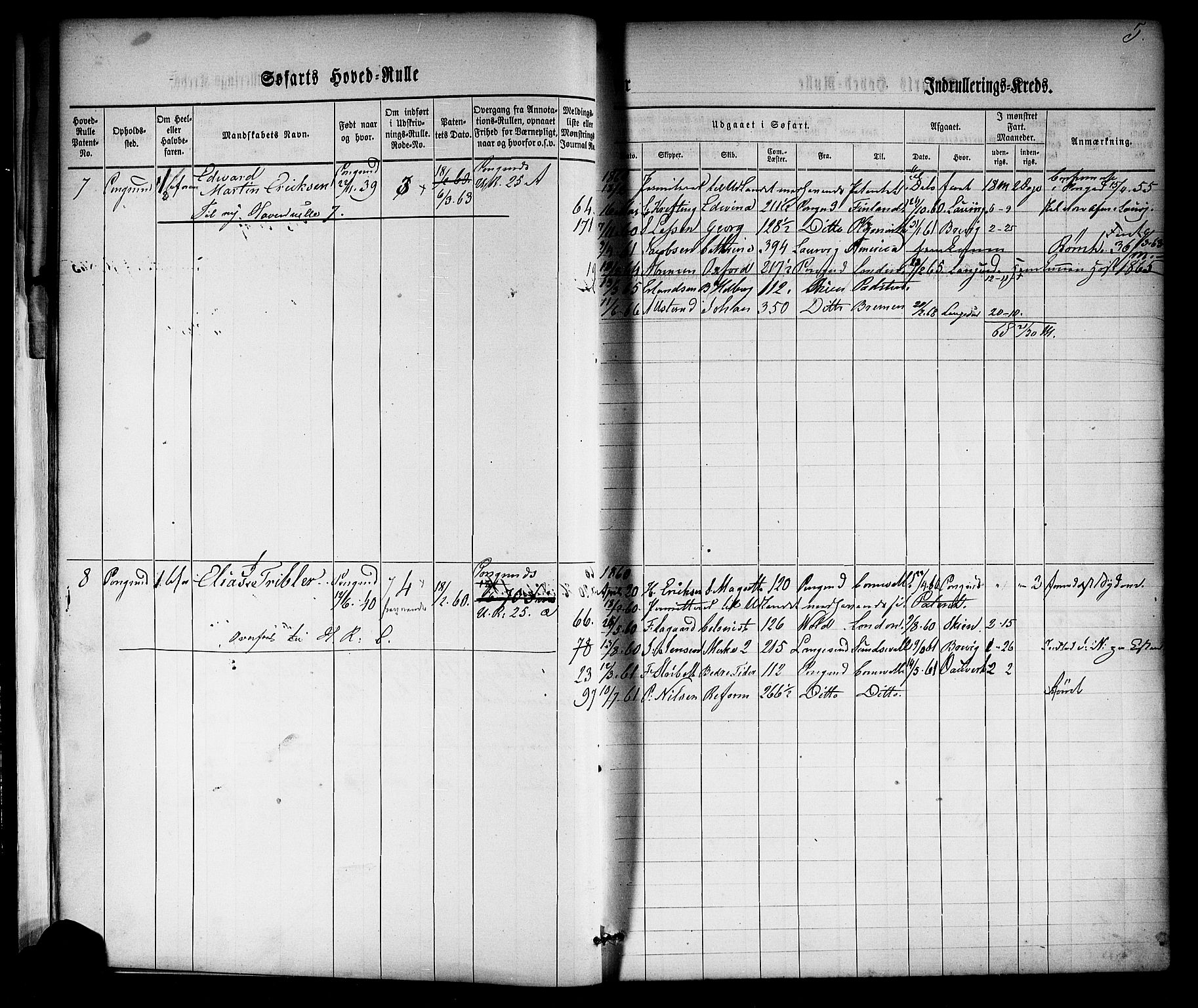 Porsgrunn innrulleringskontor, AV/SAKO-A-829/F/Fc/L0001: Hovedrulle, 1860-1870, p. 29