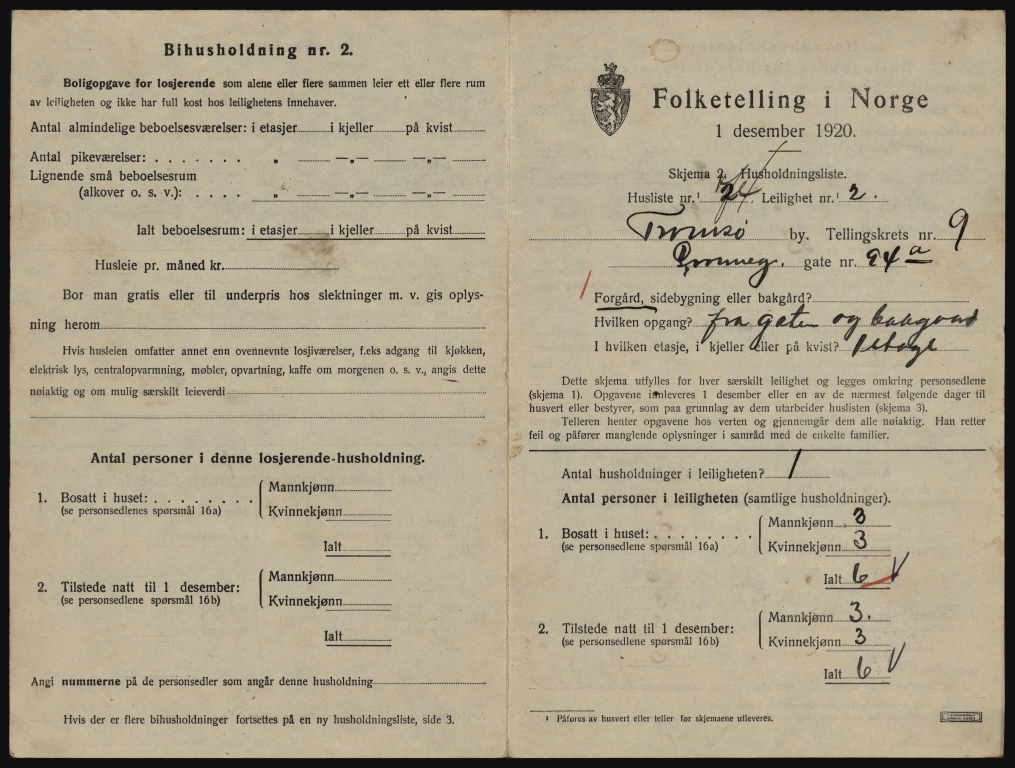 SATØ, 1920 census for Tromsø, 1920, p. 5129