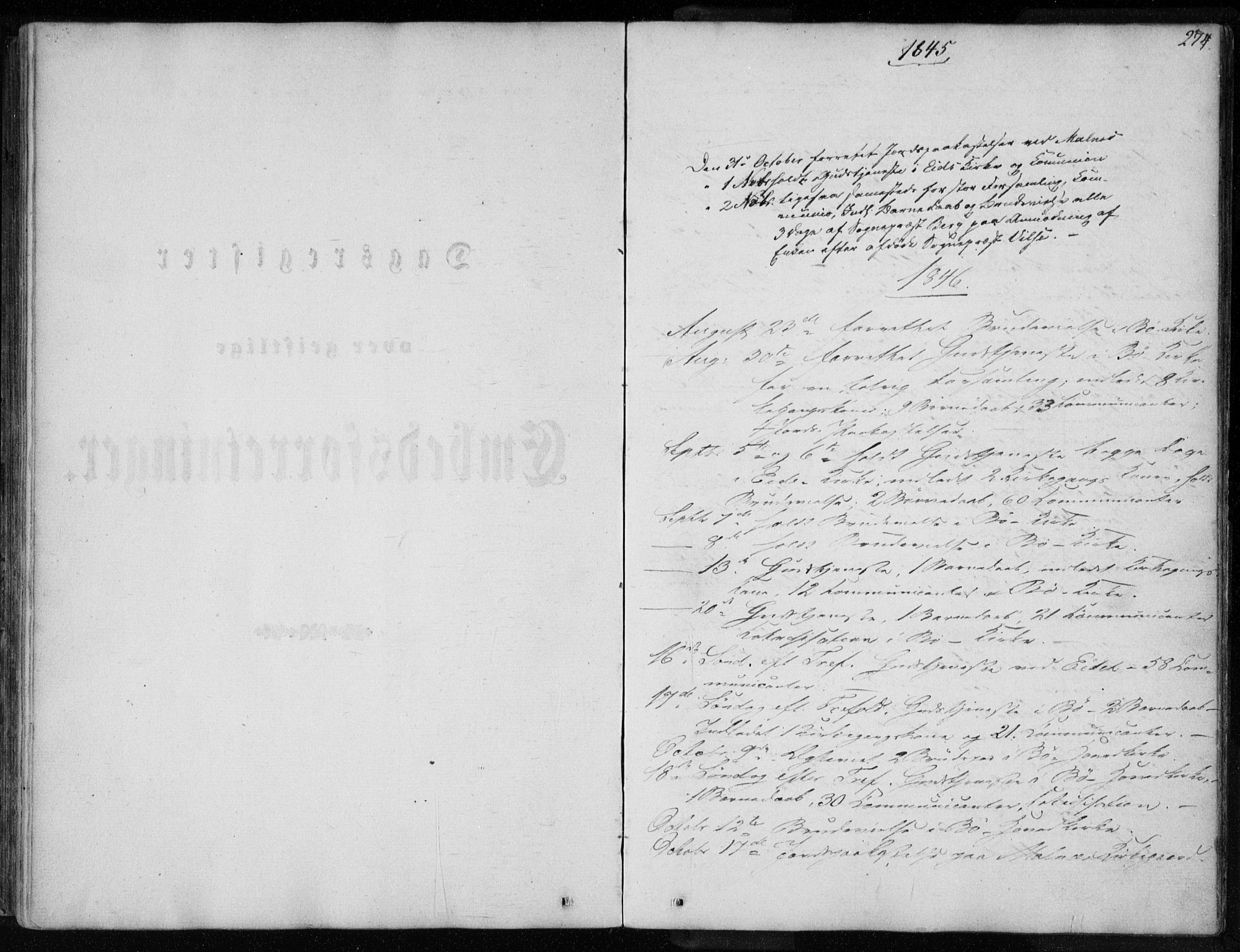 Ministerialprotokoller, klokkerbøker og fødselsregistre - Nordland, AV/SAT-A-1459/891/L1299: Parish register (official) no. 891A04, 1841-1856, p. 274